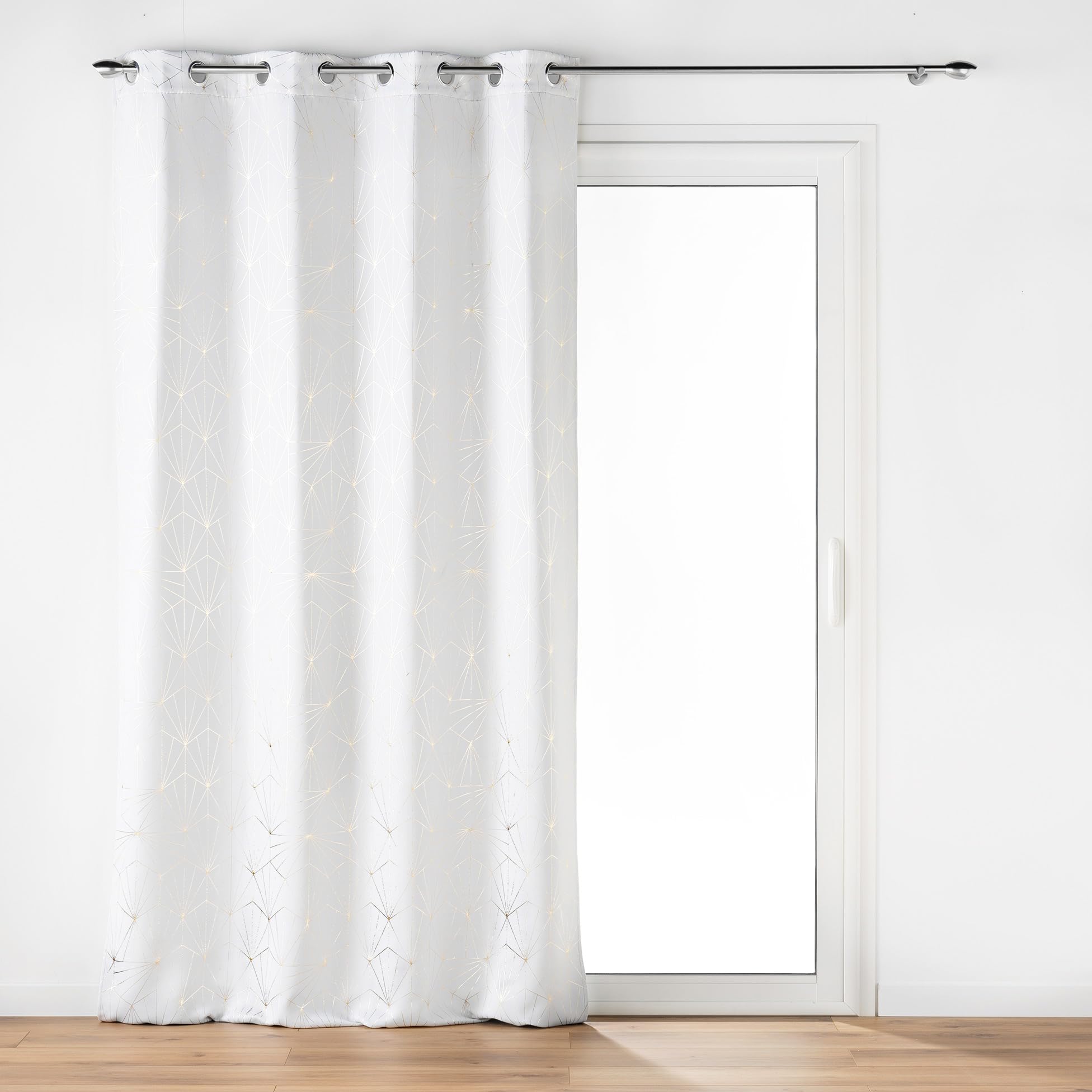Douceur d'Intérieur Curtain, 100% polyester, Green (sage), 140 x 260 cm