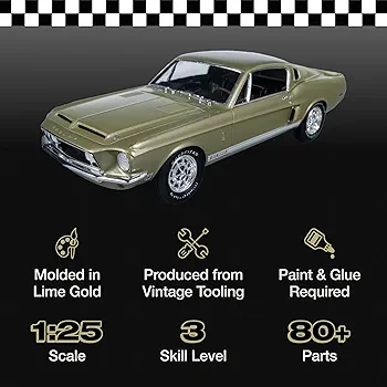 Amazon.com: AMT 1968 Shelby GT 500 1:25 Scale Model Kit