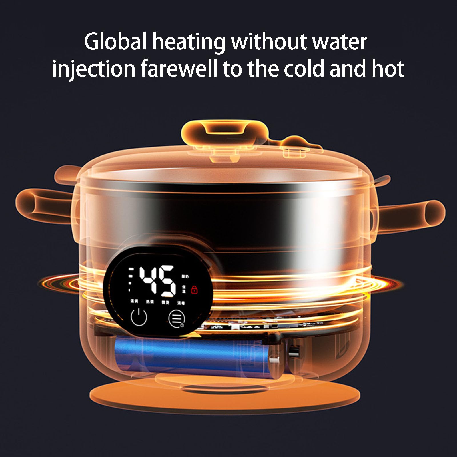 Réchauffeur de nourriture multifonction intelligent bol pour repas d'enfants y compris chauffage automatique et structure étanche bol de chargement portable