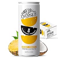 Vista 11 de Once Upon a Coconut Agua de Coco Premium con Piña - Bebida Totalmente Natural Baja en Calorías con Electrolitos - Sin OMG - Sin Gluten - 10.8 Fl Oz