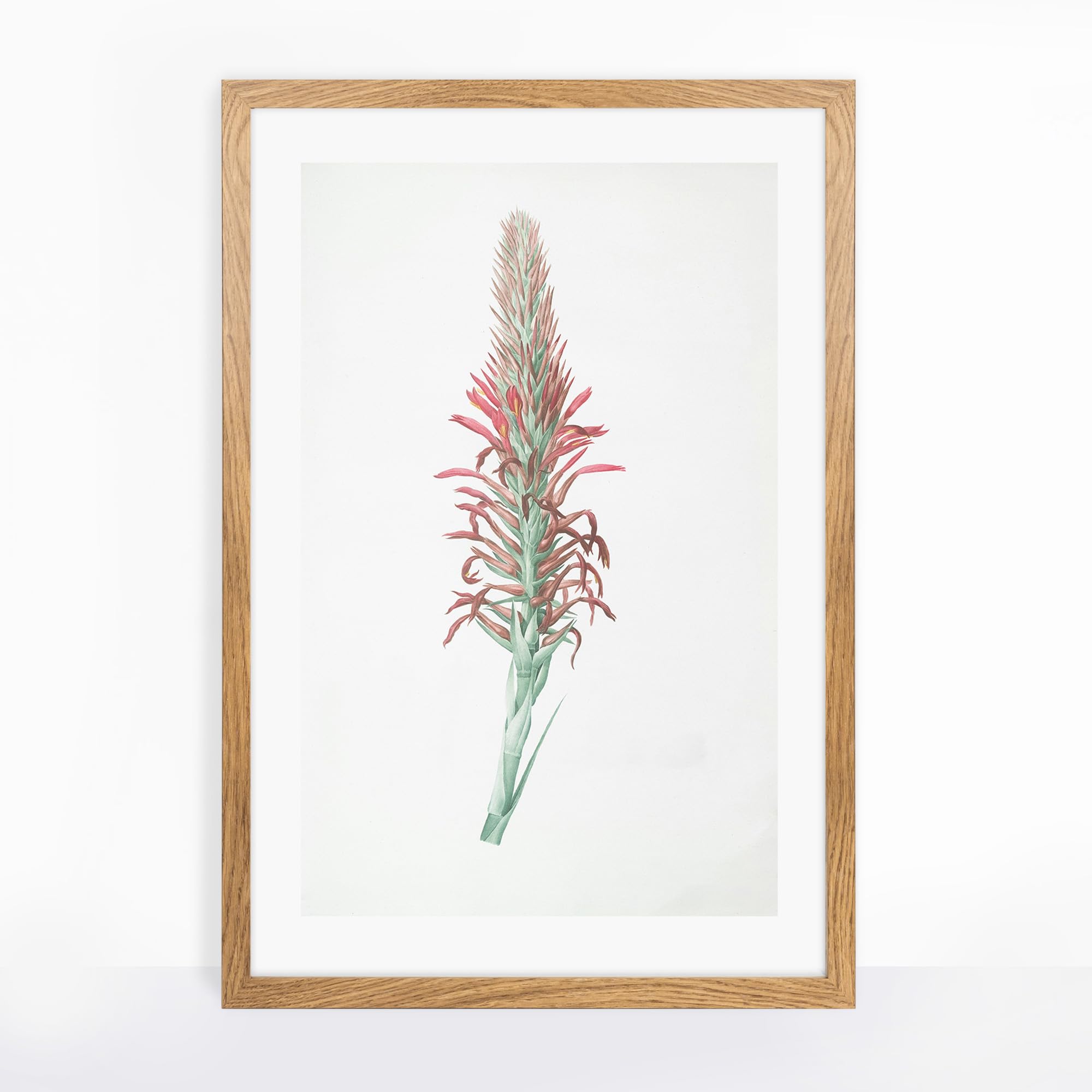 Bilderrahmen 40x60 cm Eichenfarbe, MDF Umweltfreundlichem Rahmen mit Bruchsicheren Plexi, Aufhänger und Aufsteller