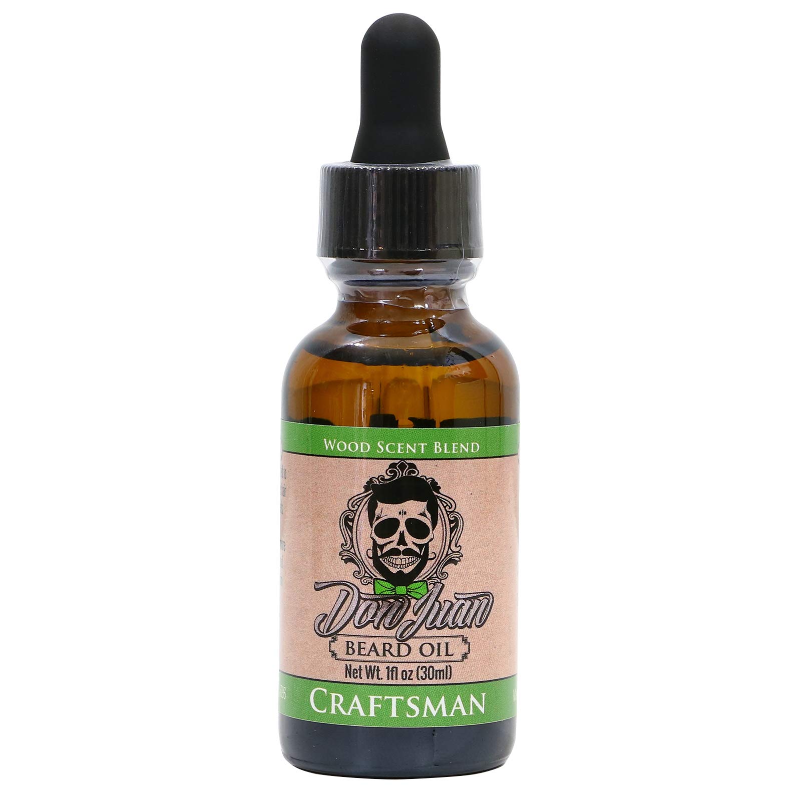 Don Juan Craftsman Beard Oil And Conditioner - 100% Organic - Unique Blend Of Natural Oils Jojoba, Argan, Vitamin E, And More - Cedarwood Cypress Pine - Naturally Scented 1oz