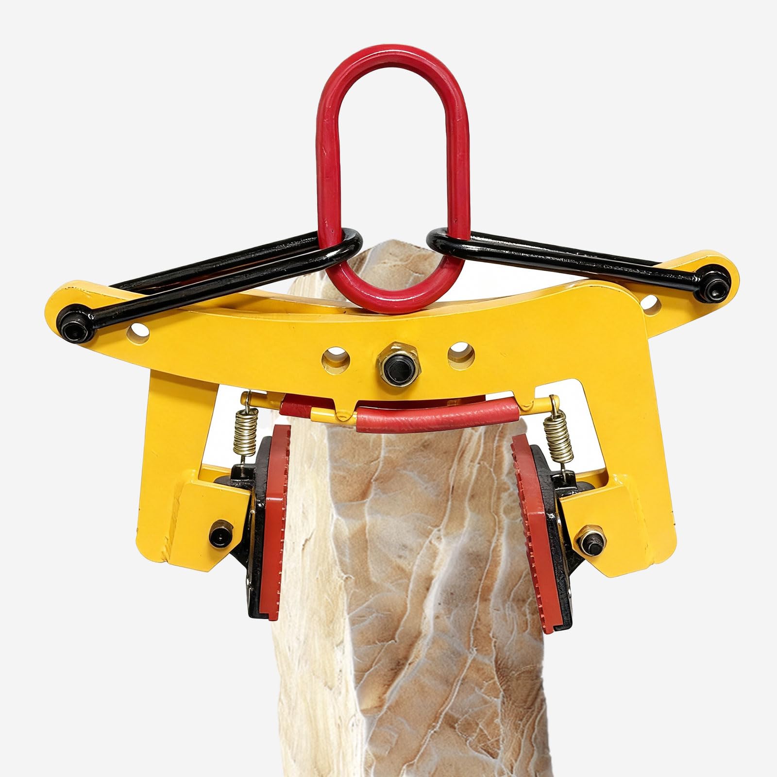 Bordsteinzange, 325kg Plattenheber, Verstellbare Öffnung 6-24cm Durchmesser, Versetzzange mit rutschfesten Gummipads, Steinzange für Marmor, Granit