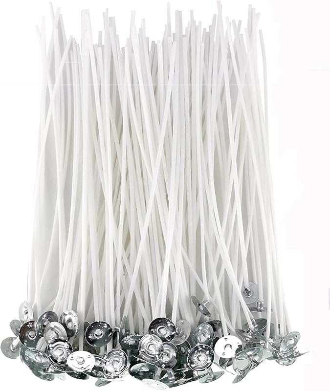 PXBBZDQ 8" Cotton Candle Wick 100 Piece Pre-Waxed Candle Wicks for Candle Making,Thin Lx Wicks