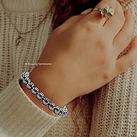 Vista 130 de Amazing Gemstone Yaxaite Bracelet for Women Men's Gifts - Protection Healing Crystal Bracelet - 8mm Gemstone Beaded Adjustable Bracelet Pulseras