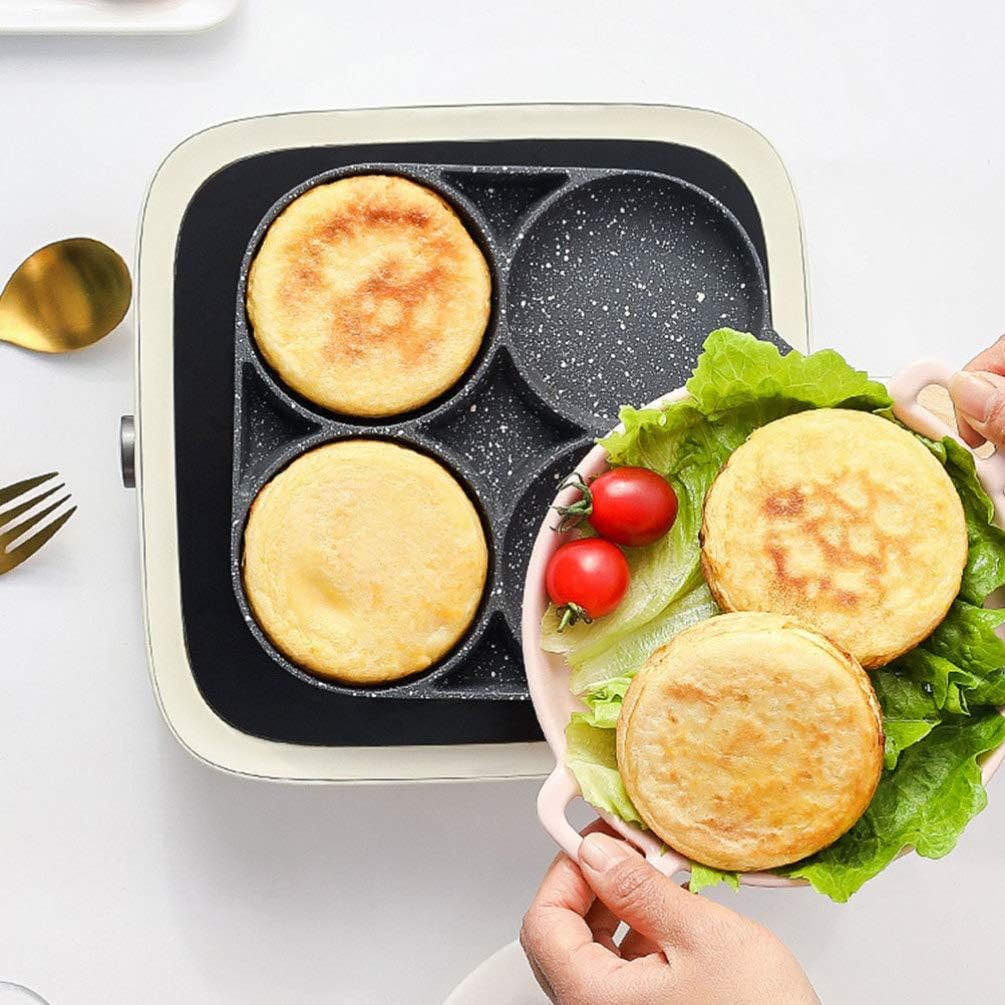 Egg Frying Pan Aluminum Omelet Pan Fried Egg Skillet cake Non Stick Cooker for Breakfast, cake, Hamburger, Sandwiches, Suitable for Gas Stove & Induction Cookware
