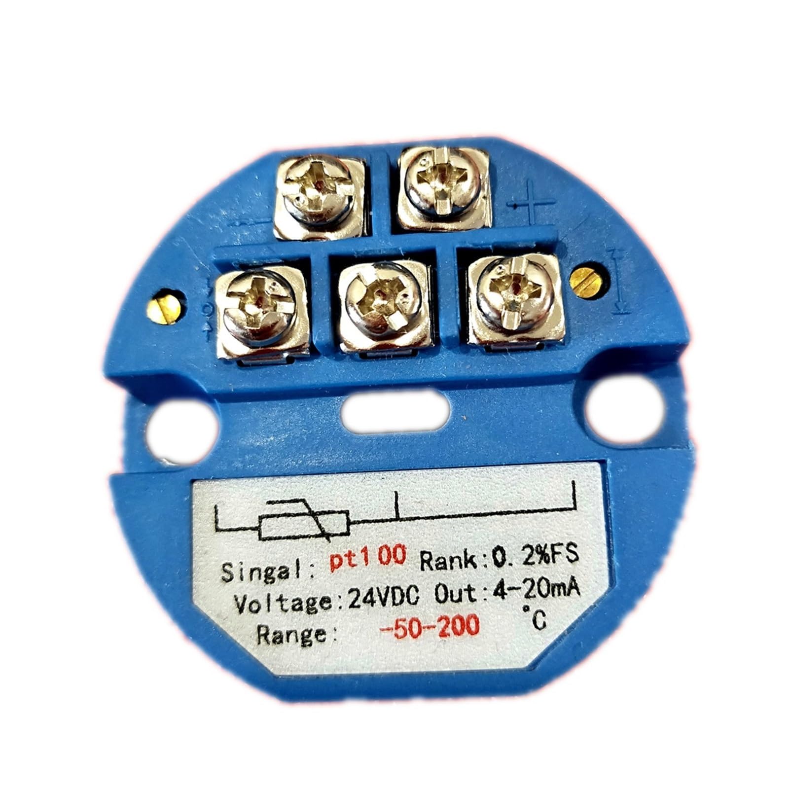 módulo de detector aislado, Transmisor de Sensor temperatura PT100 RTD, módulo aislado 4-20mA, 0-200 grados C(0-300 4-20MA)