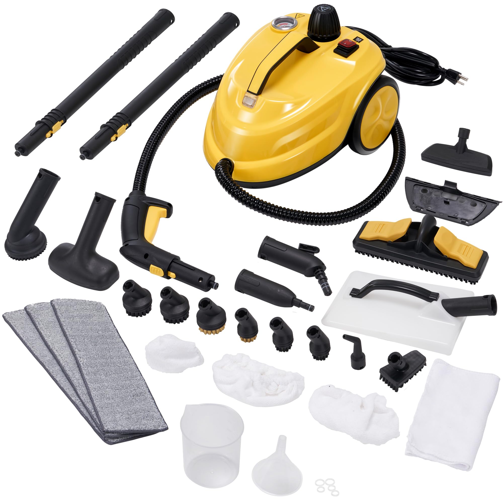 Steam Cleaner With 27 Attachments – 1.8L Tank, 1800W, Chemical Free Pressurized Steamer For Home