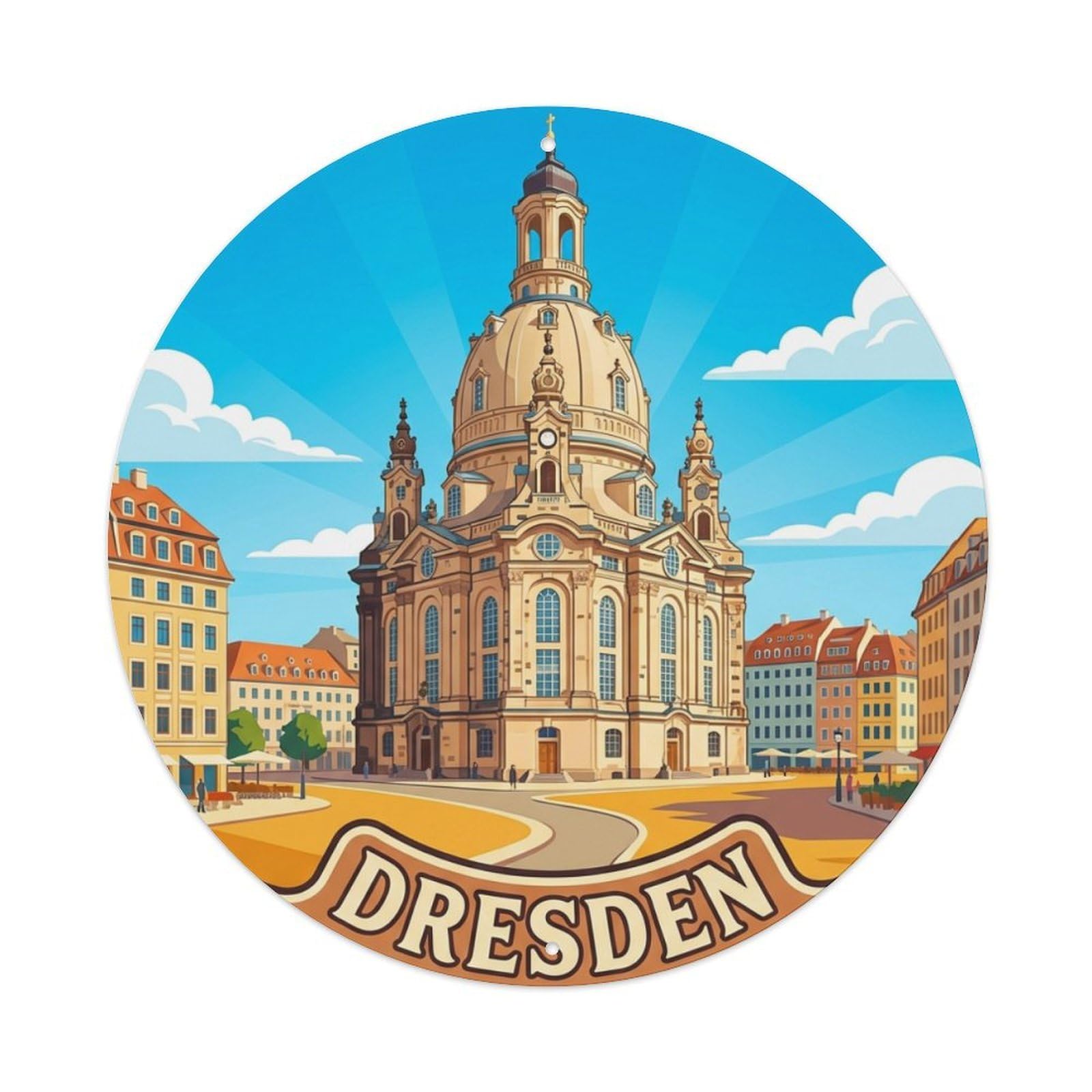Metal Tin Sign Vintage Travel Germany Dresden