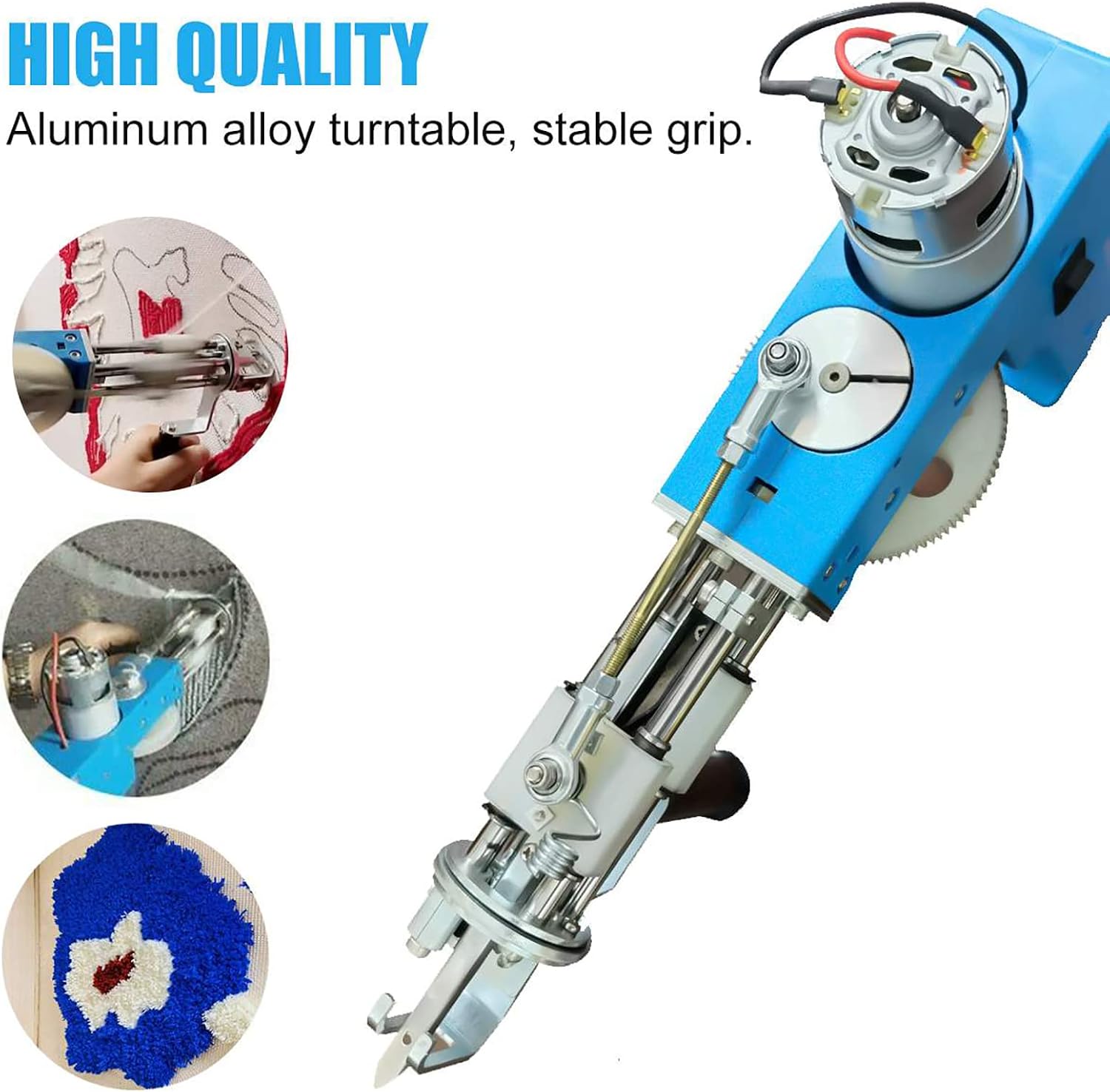 Rug Tufting Gun Cut and Loop Pile, 2 in 1 Carpet Weaving Flocking Kit, High Speed Knitting Machine DIY Rug Making Tools with Handheld, for Handmade DIY Beginners