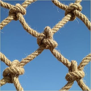 Playground Net Children's Safety Driveway Net Railing Safety Net Climbing Cargo Net Tree House Rope Bridge(Size:2x2m,Color:Rope Thick 12mm mesh 15cm)