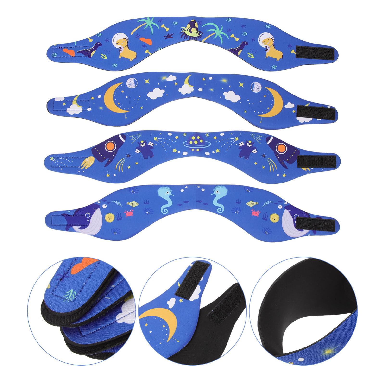 BESPORTBLE Diadema De Natación Banda para El Cabello De Natación Nadar Gorro Natacion Gorro De Piscina Bandas para La Cabeza De Natación Diadema De Baño Neopreno Blue