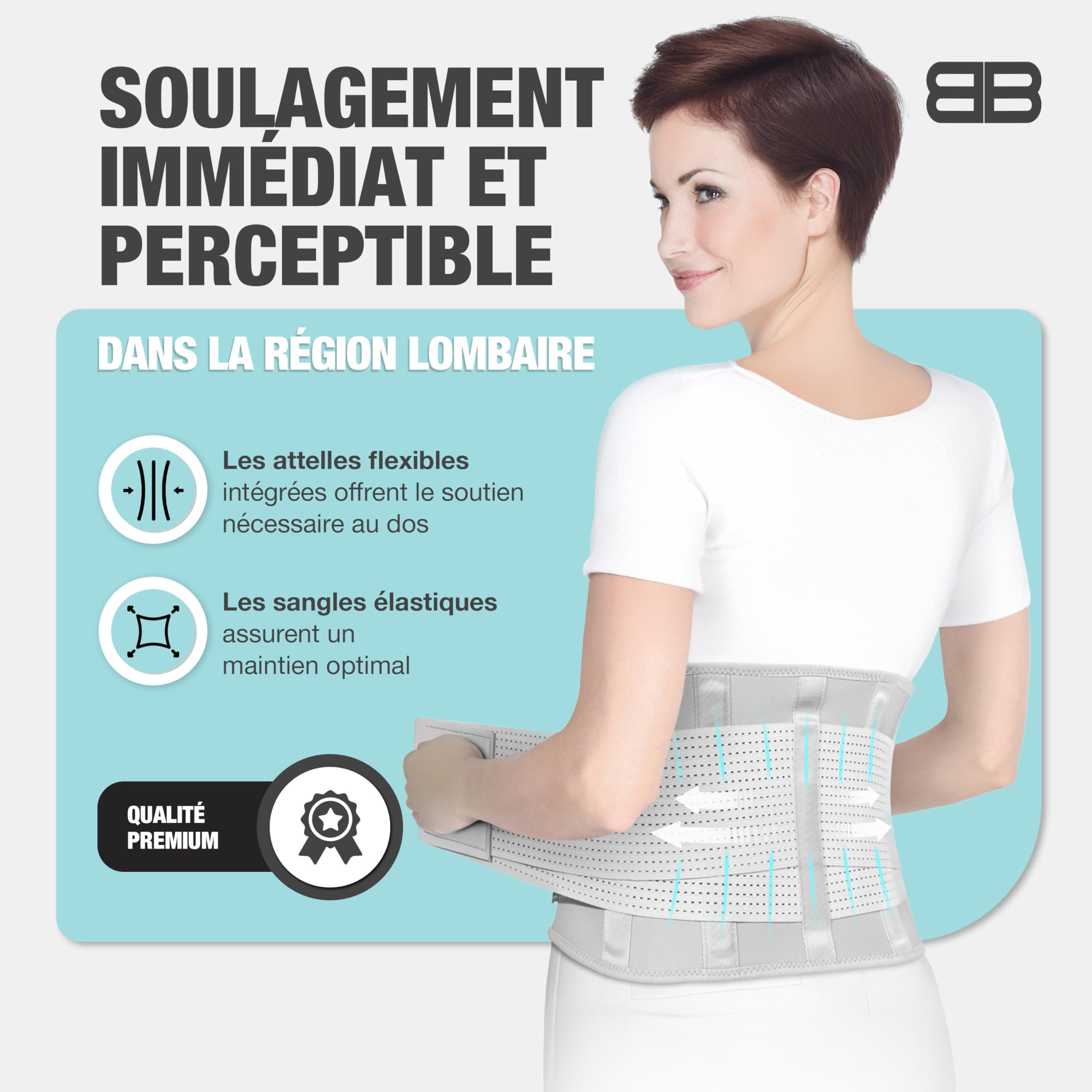 BACK BODYGUARD ceinture lombaire femme et ceinture lombaire homme - ceinture dorsale - ceinture de soutien du dos - soulagement des lombaires inférieurs