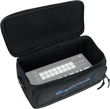Rockville MB147 DJ Gear Mixer Gig Bag Case 14" x 7" x 6.5" + 13" Laptop Pocket,Black