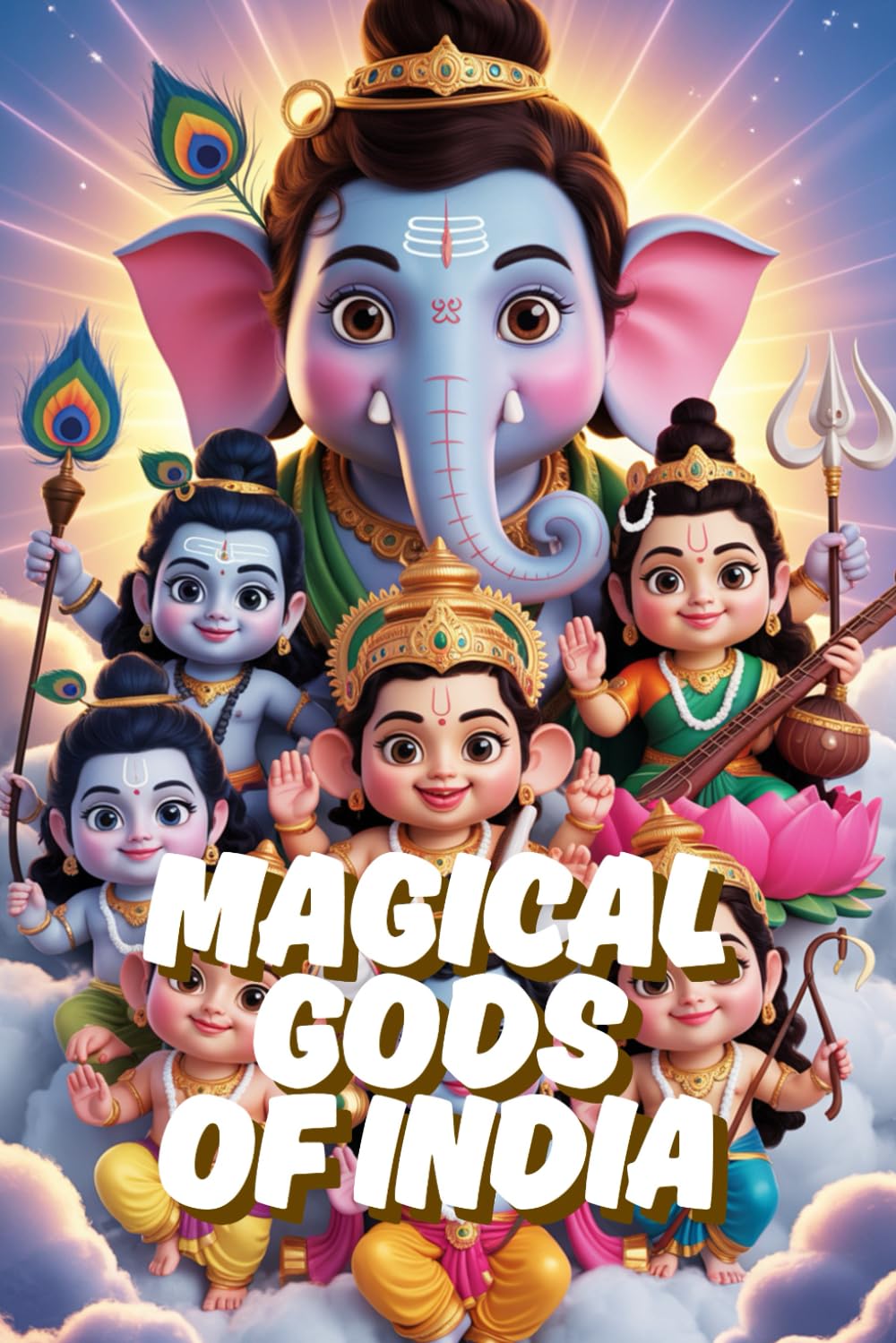Magical Gods of India – A Relaxing Hindu Coloring Book for All Ages: Indian Deities to Color for Kids & Seniors | 84 Detailed Pages | Creativity, Culture & Relaxation
