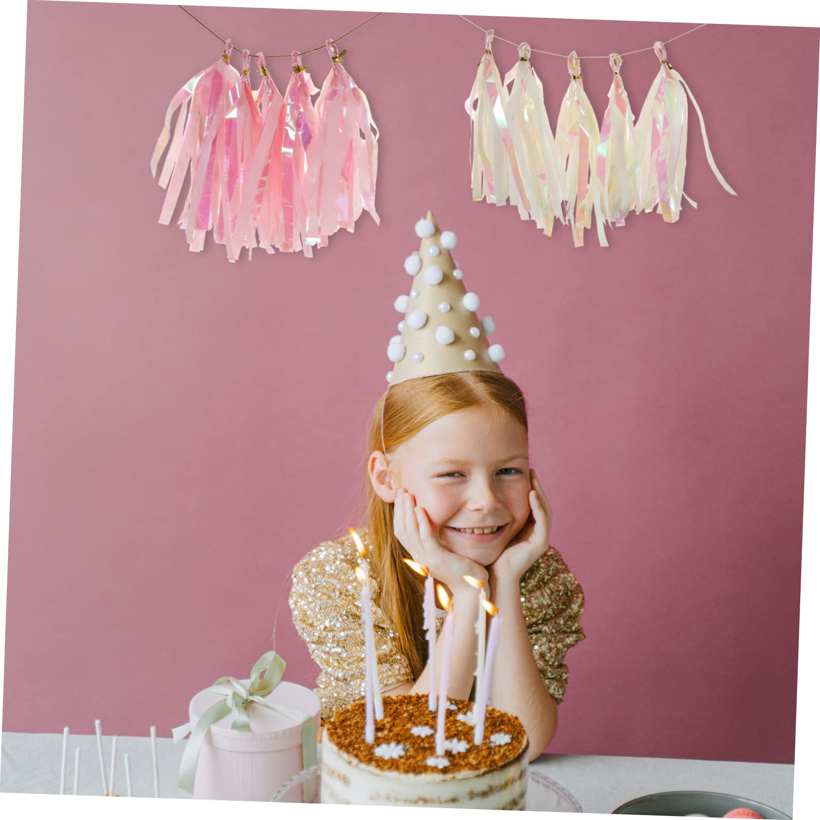 Abaodam 12 Sets Flexible Quaste Banner Für Hochzeit Geburtstag Party Baby Dusche Hängende Dekorationen Quaste Girlanden
