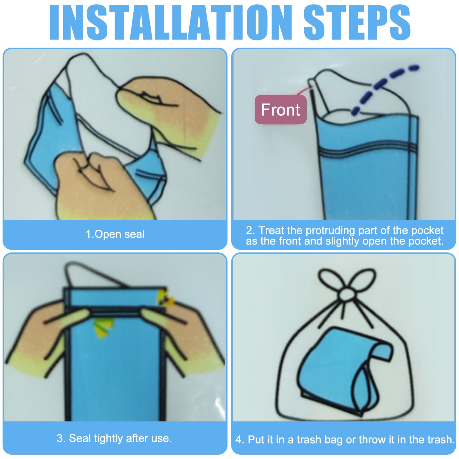 Sacchetti Per Urina/USO Emergenza 24 Pezzi - 700 Ml, Con Gel Assorbente, Impermeabili - Per Viaggi, Auto, Campeggio, Unisex - Foto 9