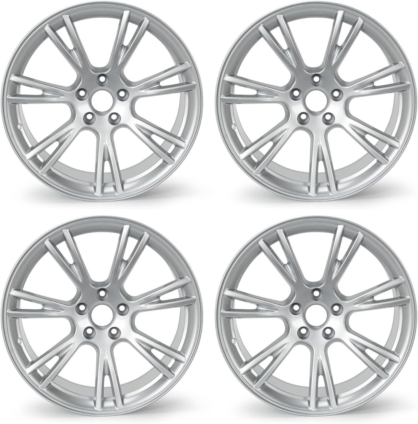 19" x 9.5'' Wheel Rim Compatible with Model Y 2020–2023 (Front and Rear Wheel) – Square Setup for Long Range Models, Set of 4,Aluminum Alloy Replacement Rim