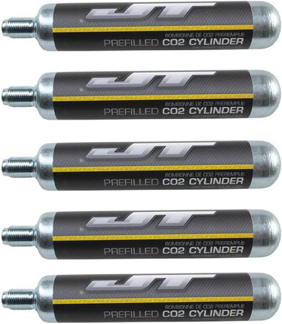 JT 90g CO2 Cartidges (88g Crosman AirSource cylinders Compatible) (5 Cartridges)