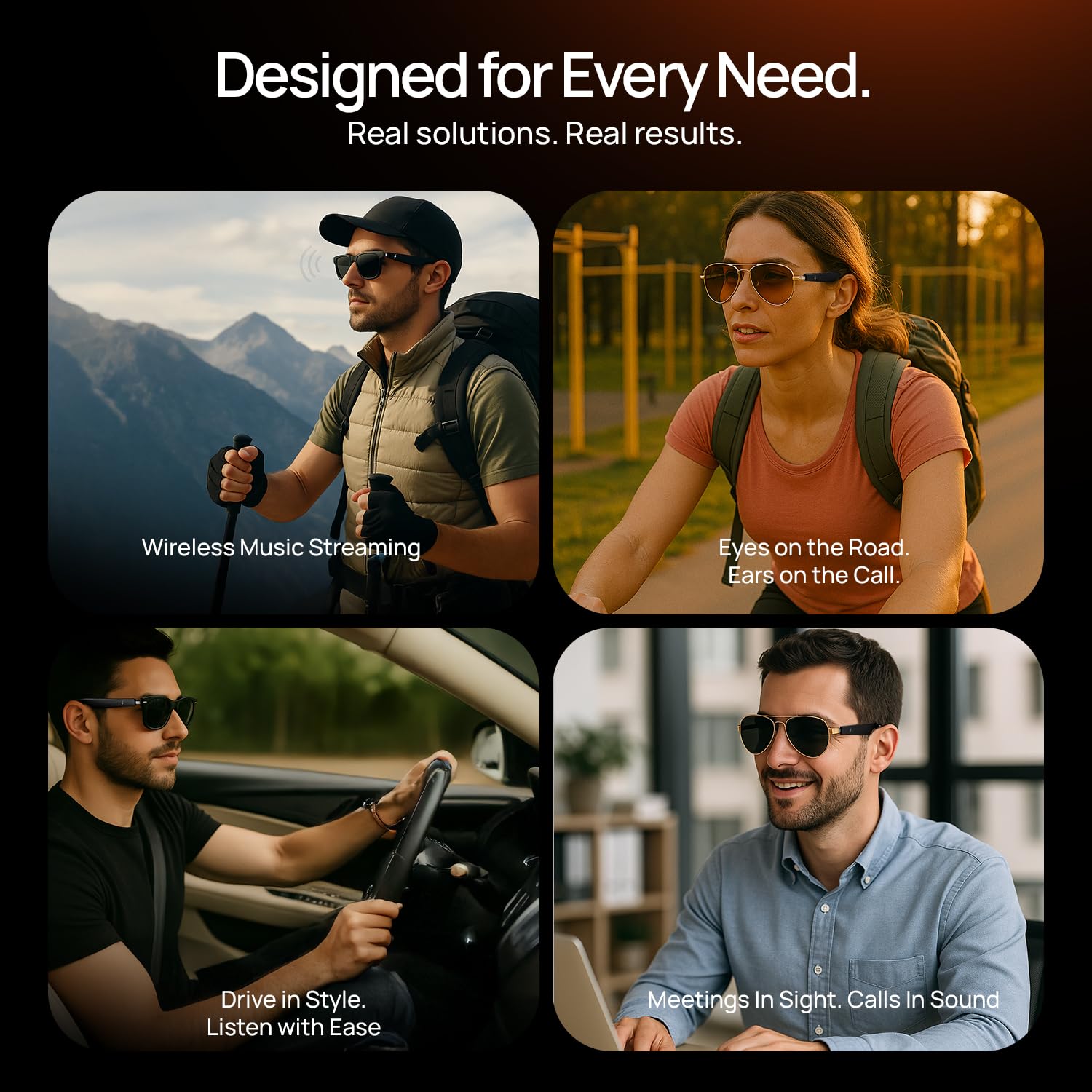 Fire-Boltt Fire-Lens Dune Smart Glasses, Bluetooth Calling & Open-Ear Bluetooth Sunglasses with HD Sound & Smart Audio Touch Controls Voice Assistant (Siri/Alexa/), Fast Charging for Men & Women — Amazon image 9