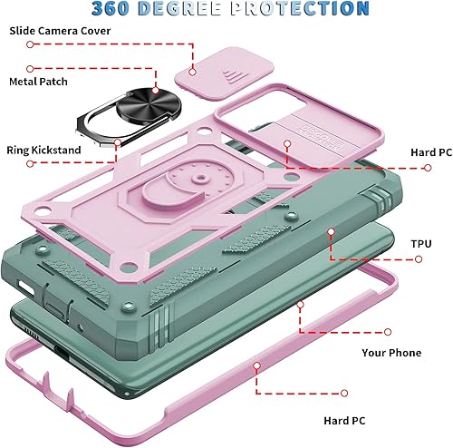 Miniatura 8 de Funda diseñada para Galaxy S20 FE (2020), con cubierta deslizante para cámara y soporte, a prueba de golpes, compatible con Samsung Galaxy S20 FE 5G