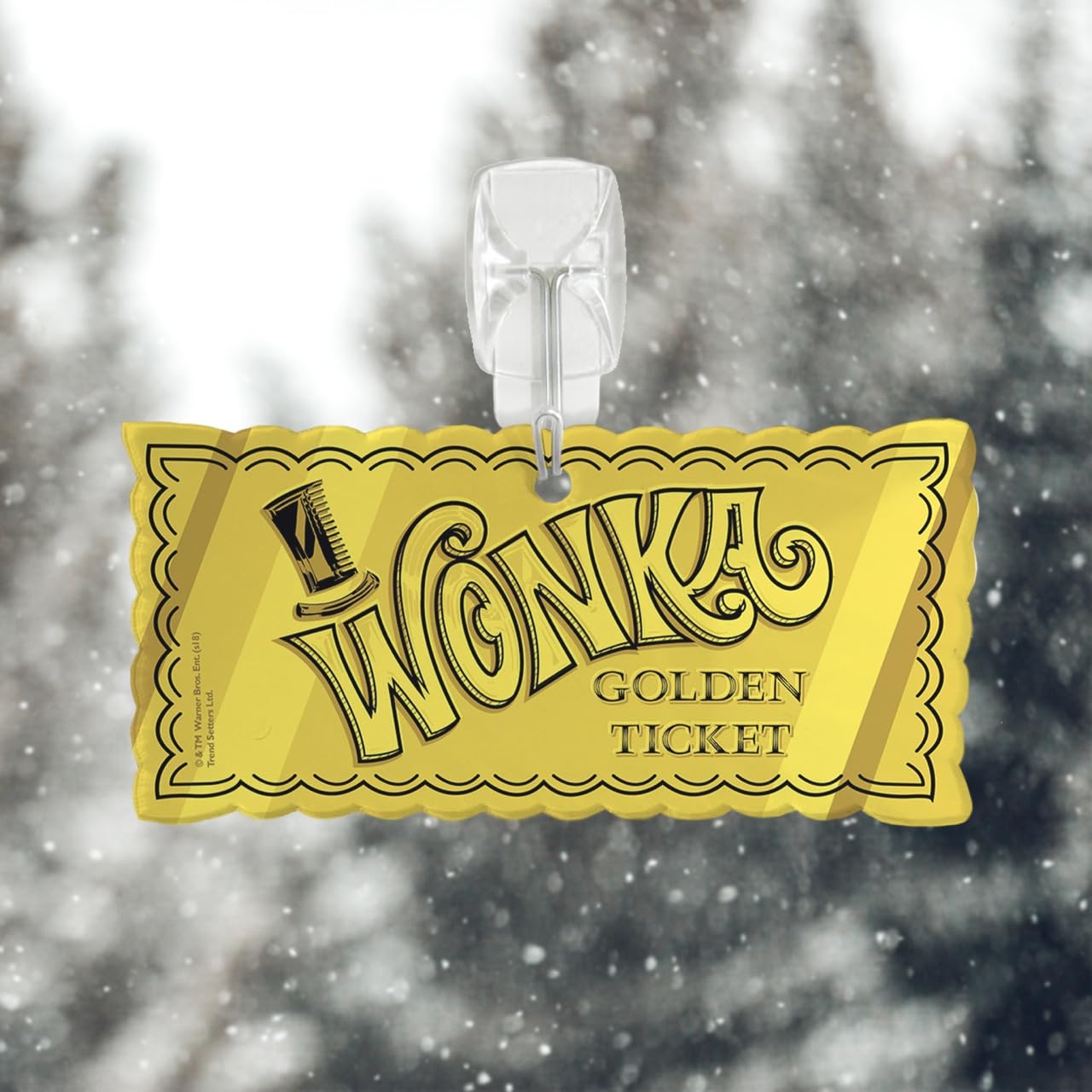 Charlie and the Chocolate Factory - Stampa incorniciata con cornice nera da collezione (Golden Ticket Design) Willy Wonka incorniciata da parete in cornice 30 x 40 cm, prodotto ufficiale
