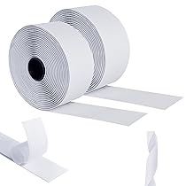 AiQInu 5m x 50 mm Feltro Adesivo Forte Biadesivo, Sistema Di Fissaggio Hook & Loop, Riutilizzabili Nastro Strappo Adesivo Forte Per Tessuto DIY