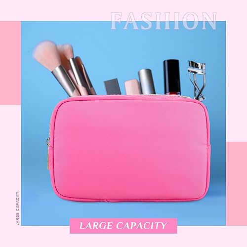 Miniatura 5 de Sweetude 10 bolsas de maquillaje de nailon para mujeres, bolsa organizadora de maquillaje reutilizable, bolsa de viaje para cosméticos, organizador
