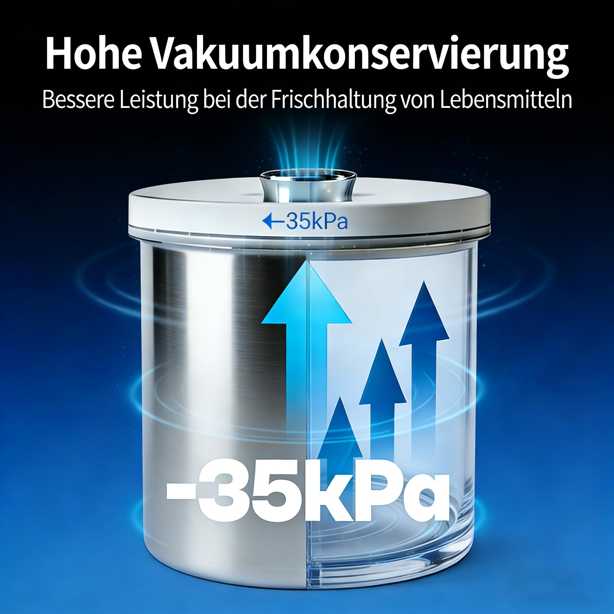 Vakuumlagerbox für Kaffee, Weizen, Bohnen, Mehl, Milchpulver, Haustiernahrungsmittellagerung Ein-Knopf-Betrieb Automatischer Vakuum (12L Weiß)