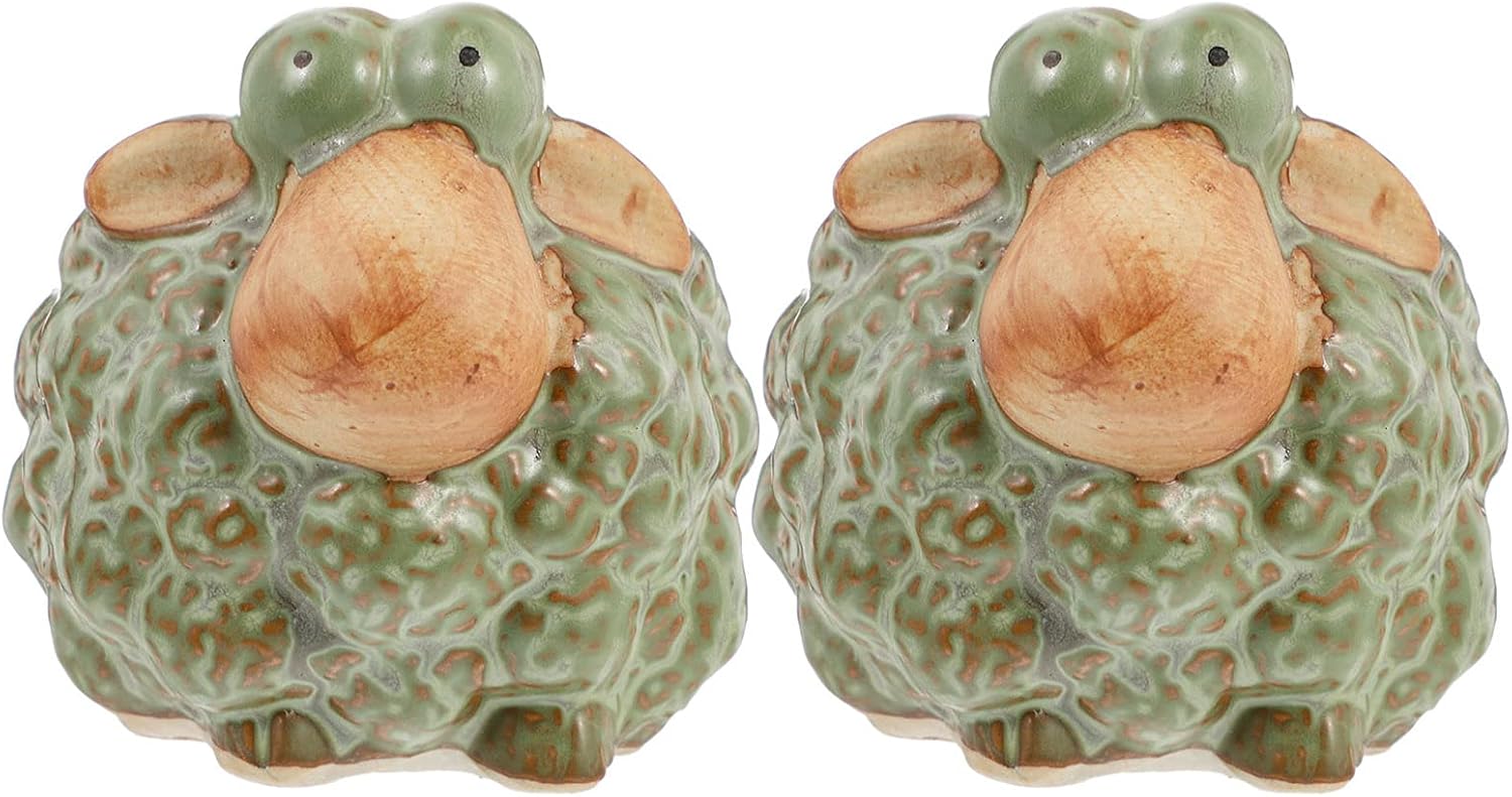 Angoily 2個羊植木鉢かわいい動物植木鉢セラミック植木鉢羊プランター多肉植物植木鉢ミニ