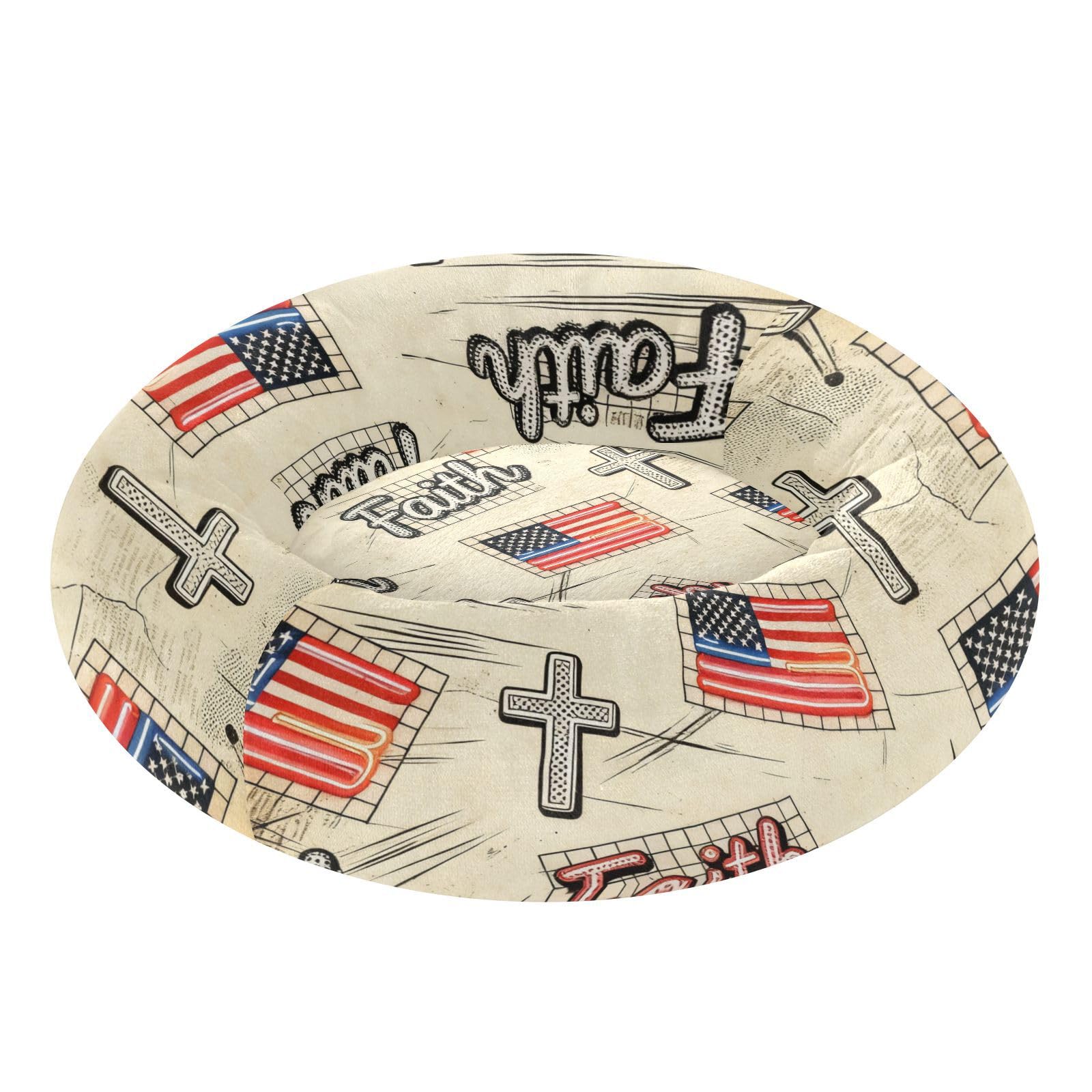 Panier beige anti-anxiété Faith taille M pour apaiser les chiots