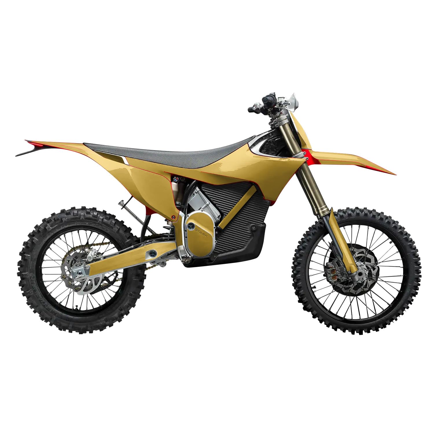 Stark Varg MX 2023-2025 Graphics Kit Wrap - Solid Marigold - Varg MX Skin - Premium 3M Vinyl Protective Wrap Decal Cover - Easy to Apply | Crafted in The USA by MightySkins