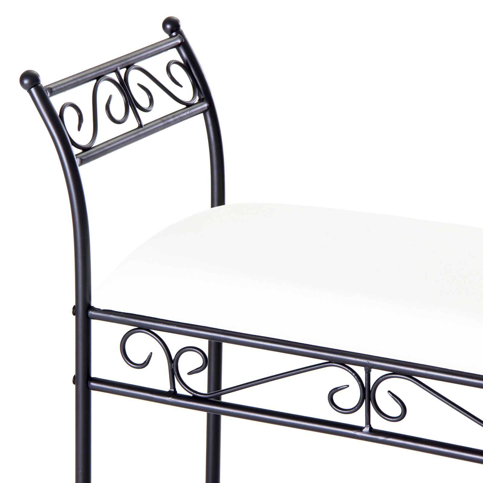 Banqueta pie de Cama árabe Negra de Metal para Dormitorio Arabia - LOLAhome