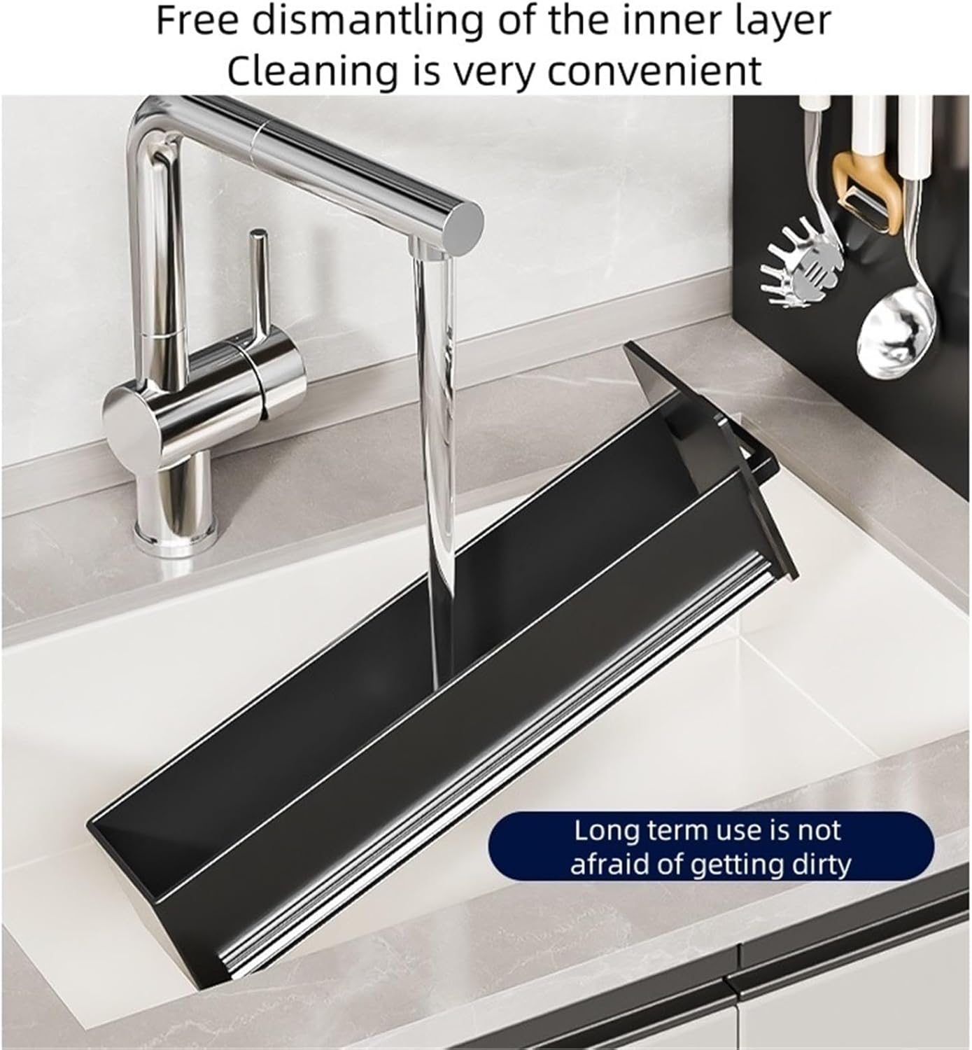 Kitchen Countertop Organizer 2 Layer Pull Out Storage Spice Rack Narrow Spice Holder Counter Corner Organizer for Spice Seasoning Bottles-2 Tool Carrier Hook