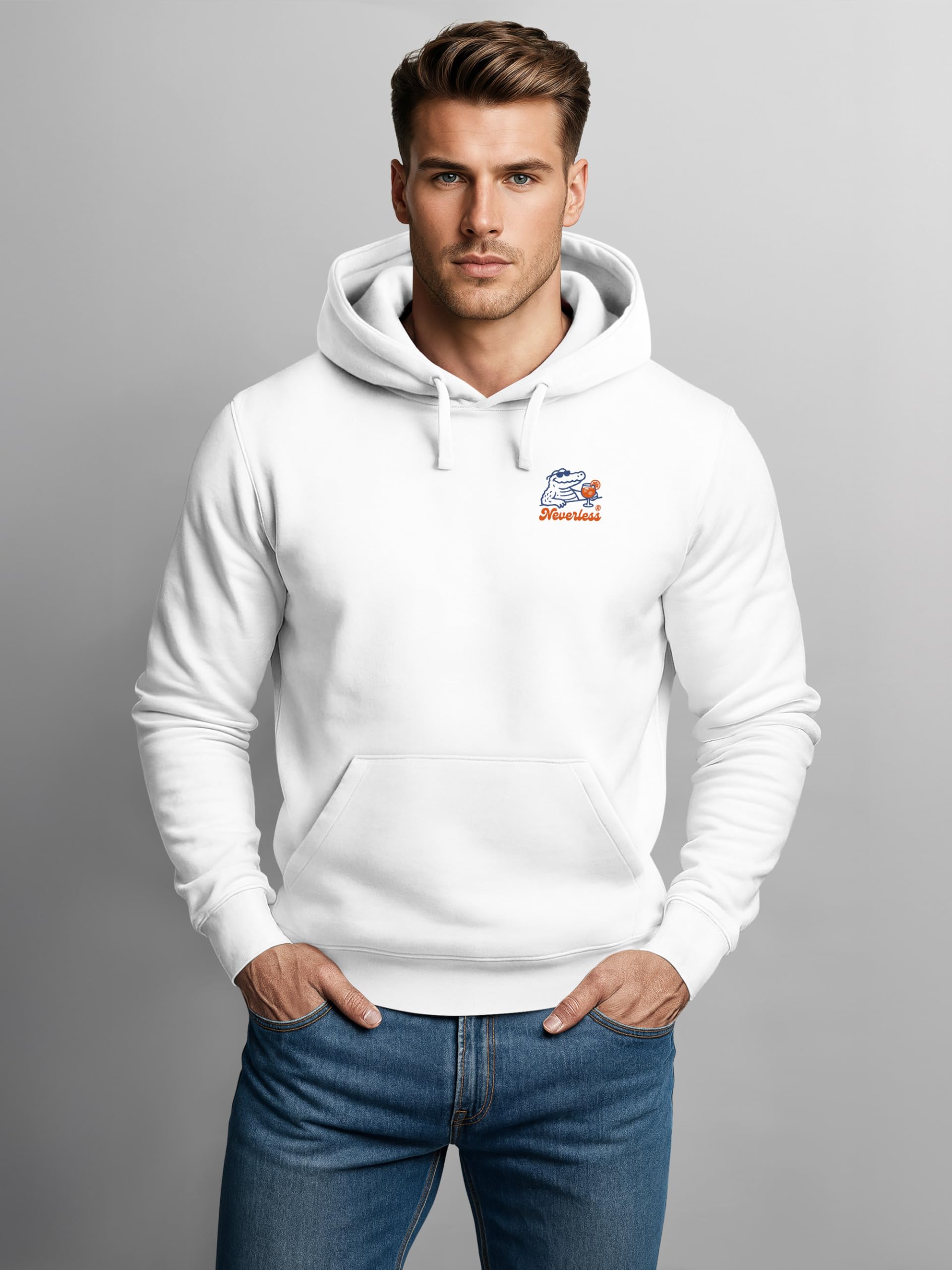 Neverless Sudadera con capucha para hombre con estampado de salpicaduras The Day Away | Divertida sudadera con capucha con estampado de cóctel verano divertido estilo callejero