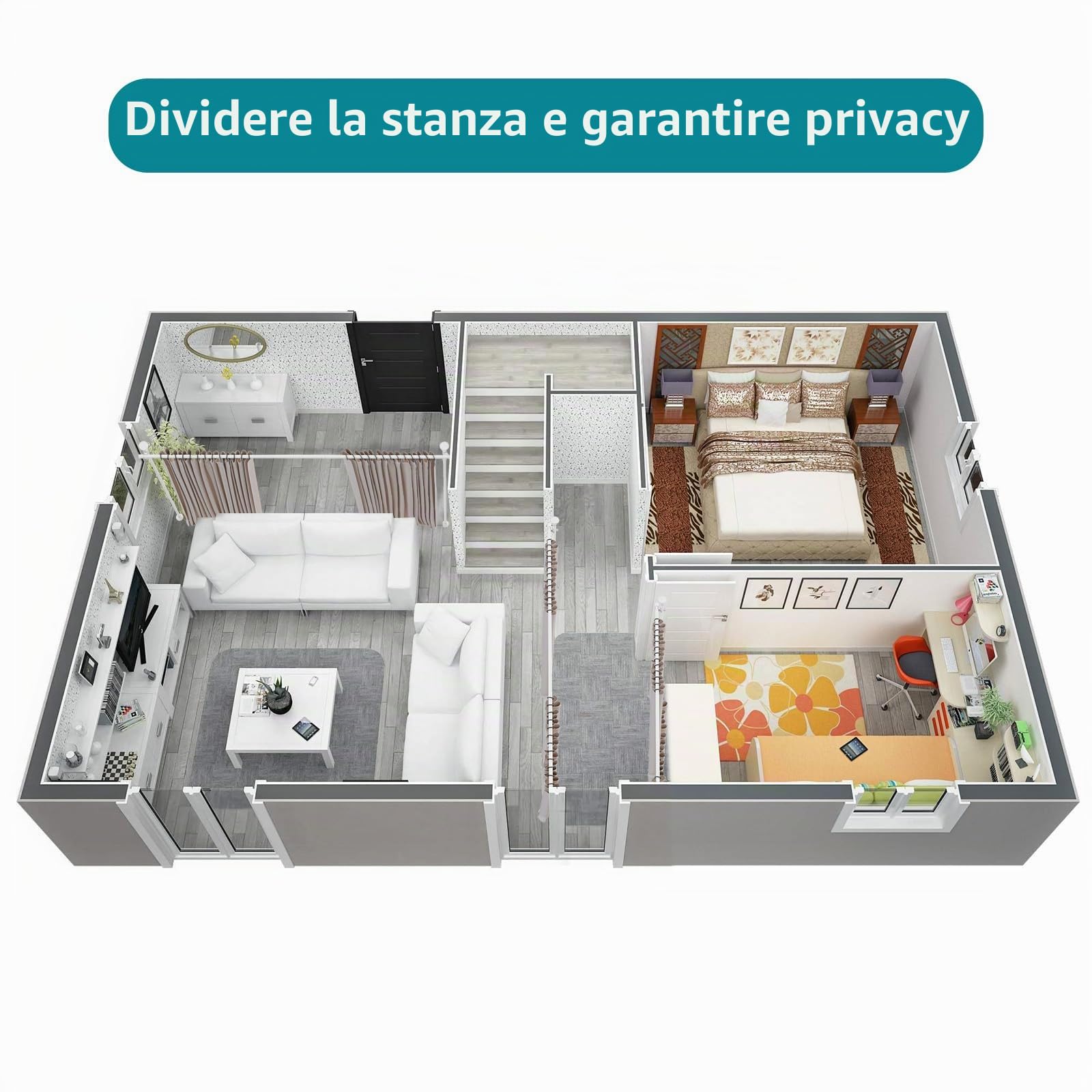 Barra per tende Divisorio per Ambienti