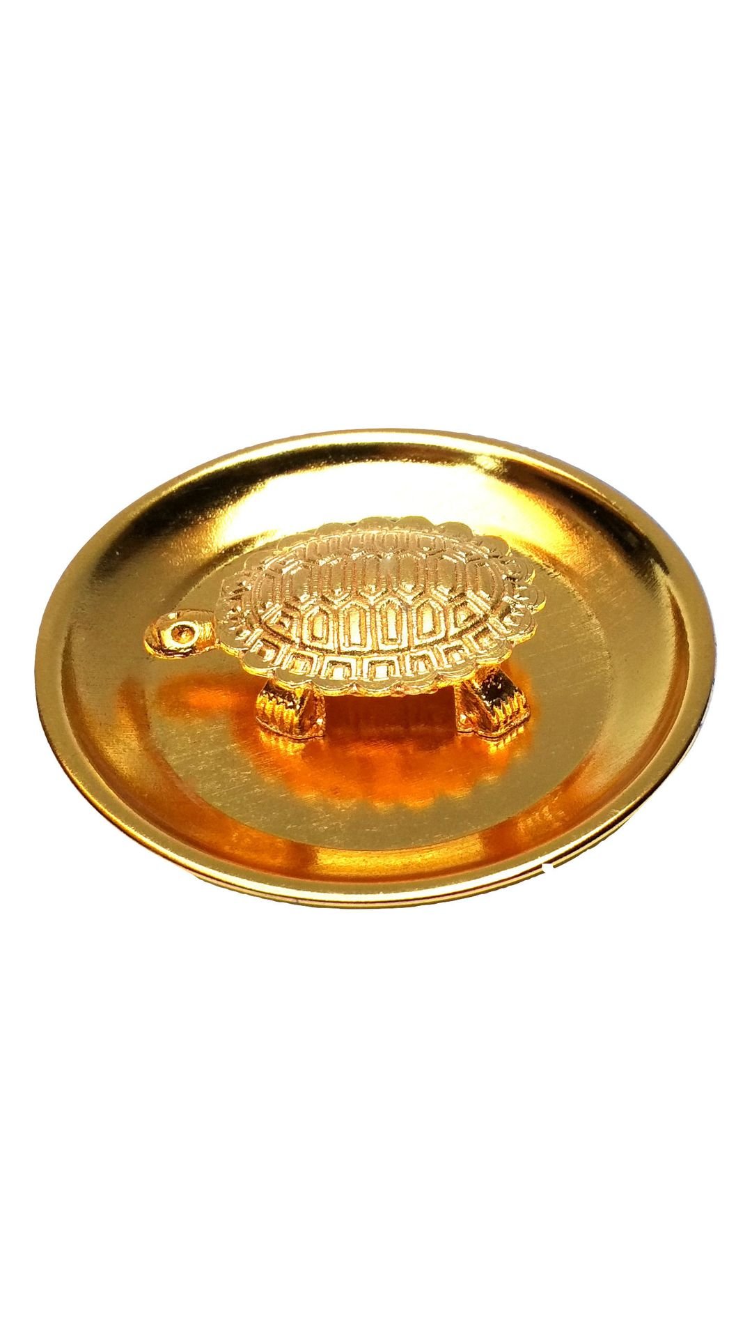 Kuber Kachua Tortoise 100 Panchdhatu Alloy Metal Yantra (Standard, Gold)