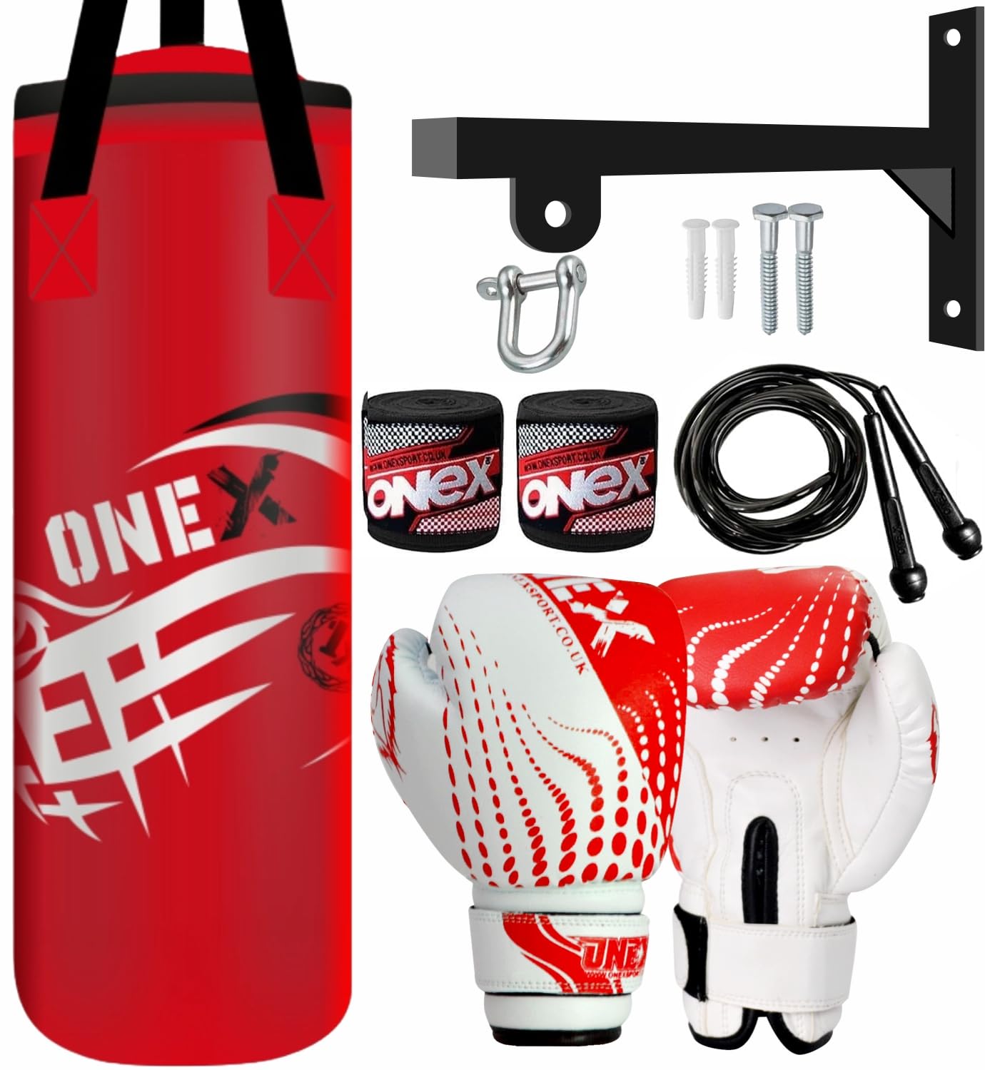 Boxing Punch Bag Heavy Target Pucnhing Training Bag Kickboxing Muay Thai Wall Bracket Filled Set 1pair Kids Punching Gloves MMA Muay Thai Martial Arts 2FT Kids Boxing Gift Set