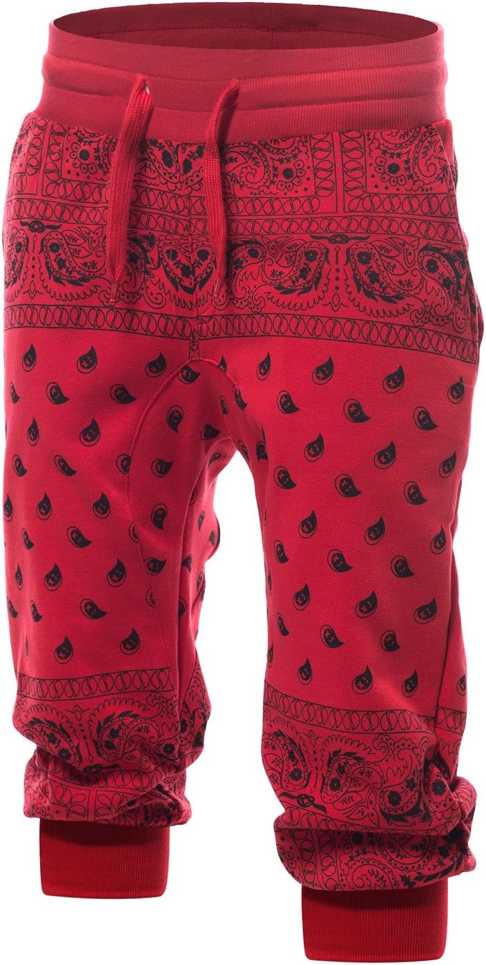 Men's Bandana Style Fleece Jogger Shorts