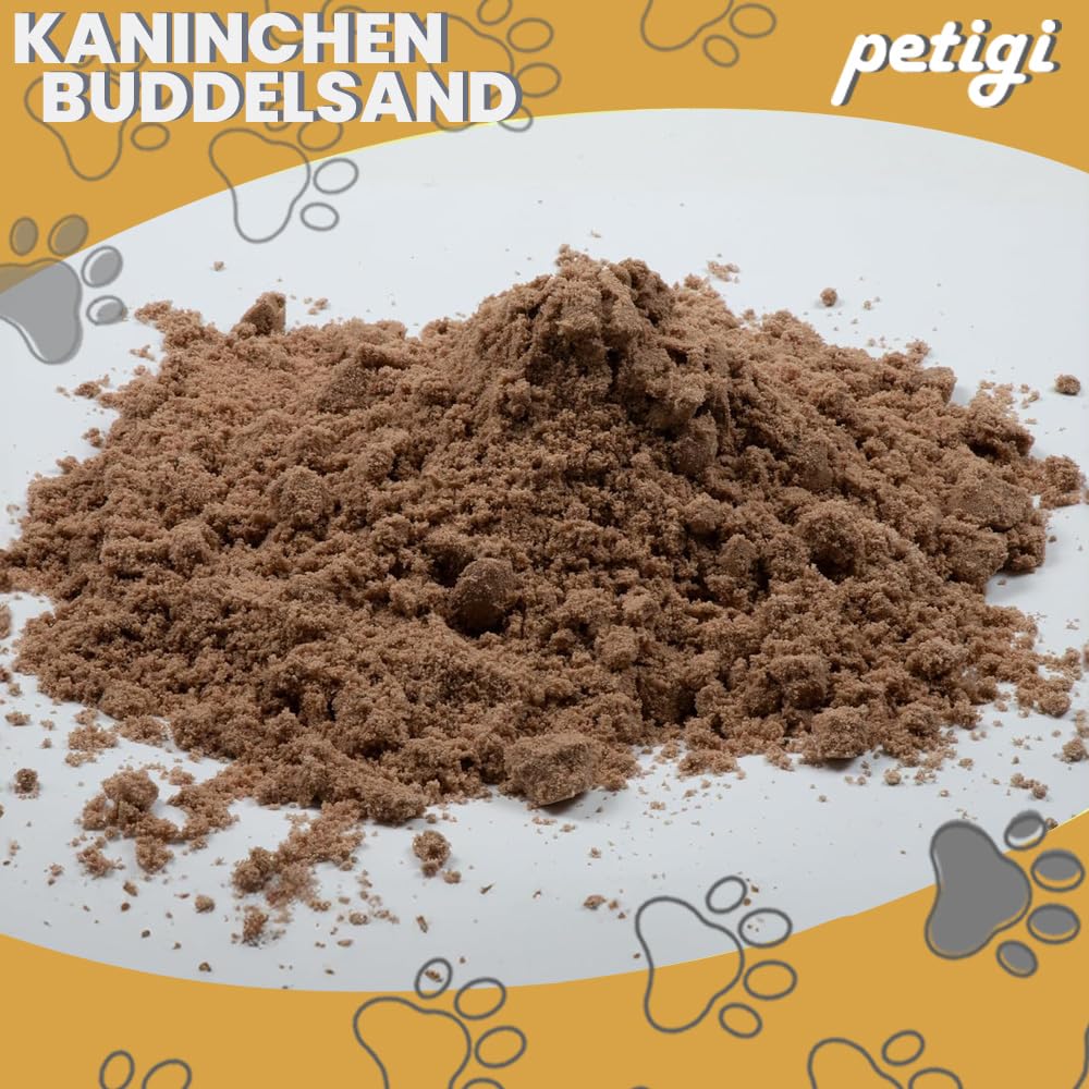 Petigi Piasek dla królików, 50 kg, do skrzynek buddyjskich dla królików, zajęcy, szynszyli, nadaje się do wrażliwych łap, bez dodatków chemicznych i zanieczyszczeń, bez gliny