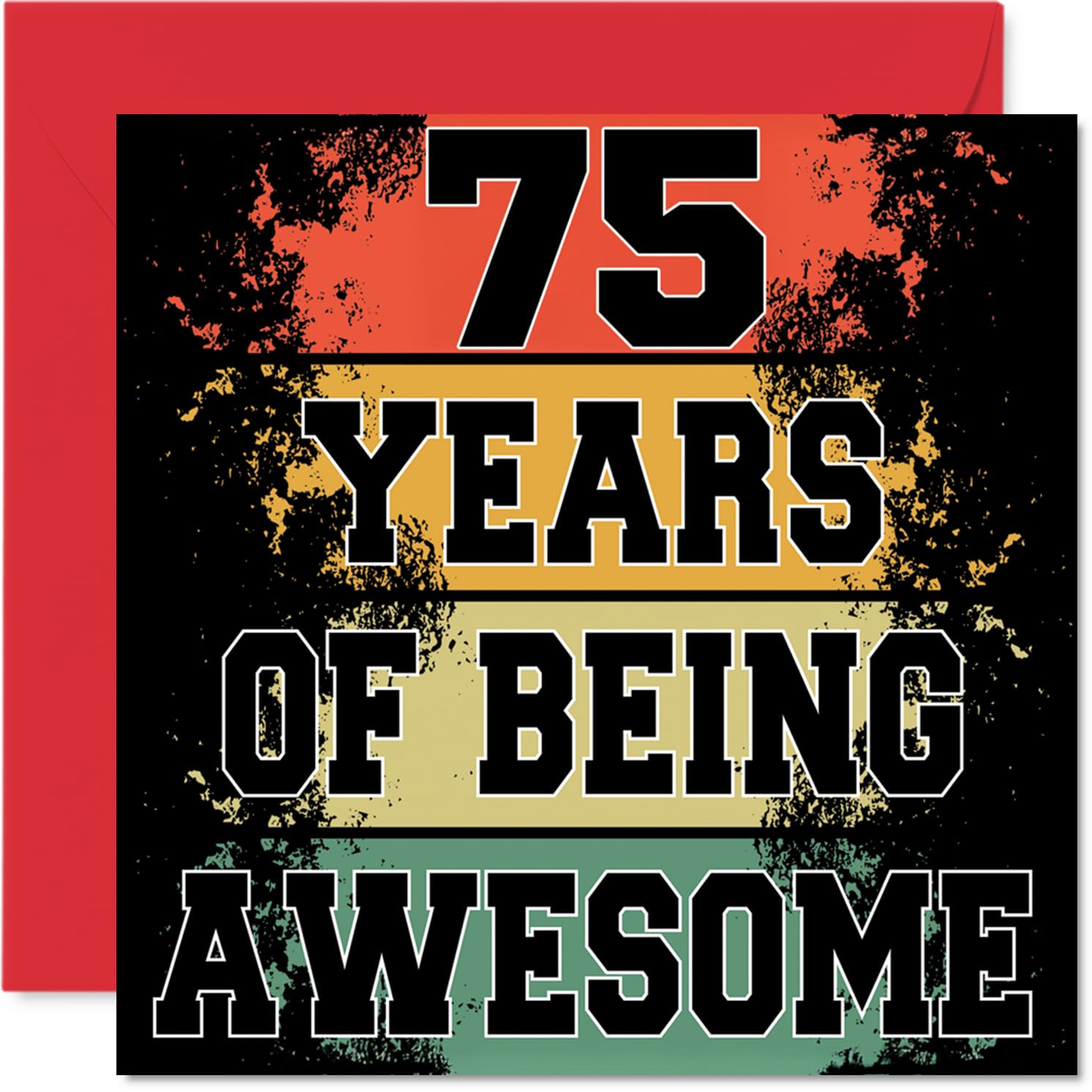 75th Birthday Cards for Women Men - Being Awesome - Happy Birthday Card for 75 Year Old Woman Man Sister Grandad Nan Nanny, 145mm Bday Greeting Cards