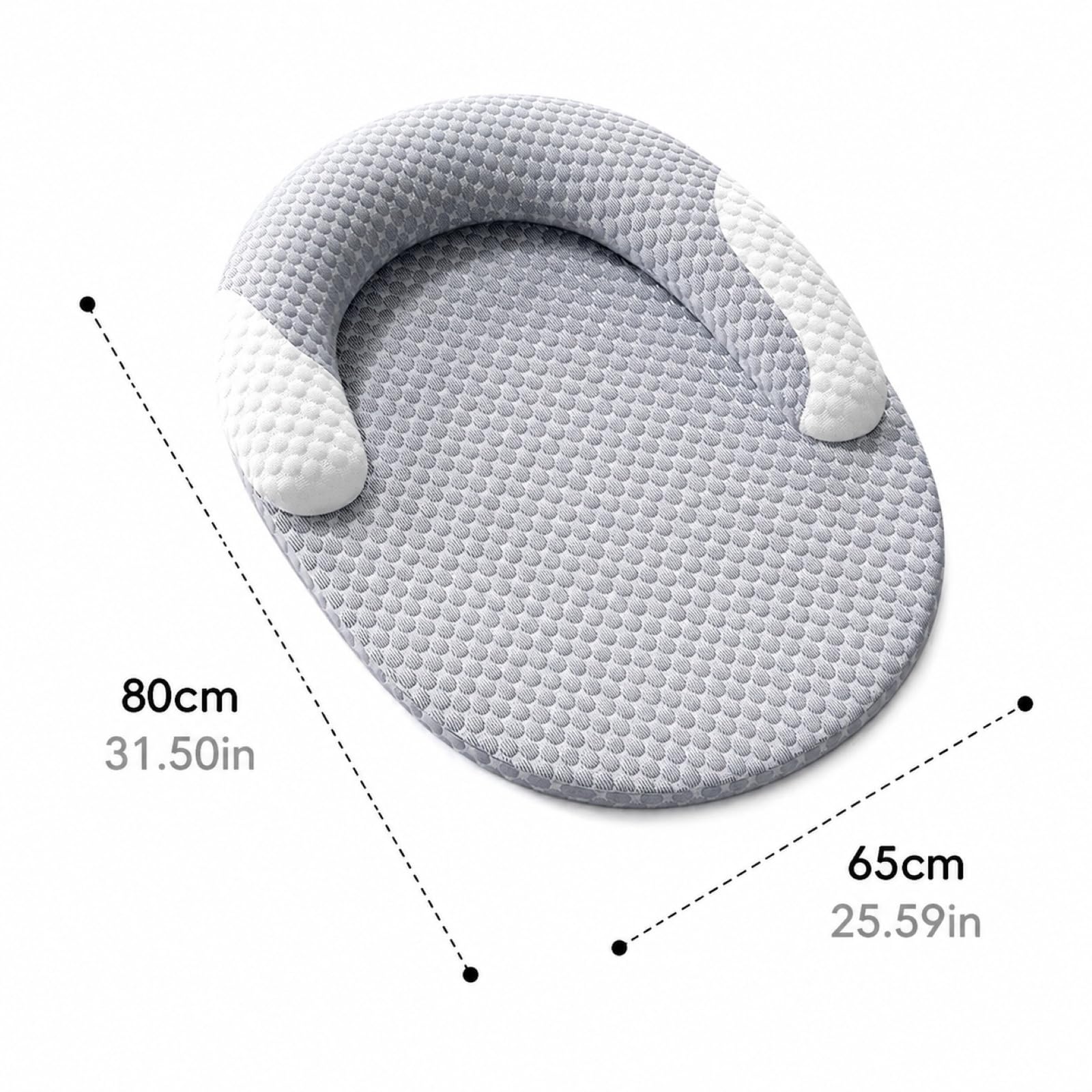 Ergonomiczne Legowisko Chłodzące dla Psa i Kota – Matras 3D Oddychający, Ortopedyczne Wsparcie w Kształcie U, Zdejmowany Pokrowiec, Antypoślizgowa Mata na Wszystkie Pory Roku(XL)