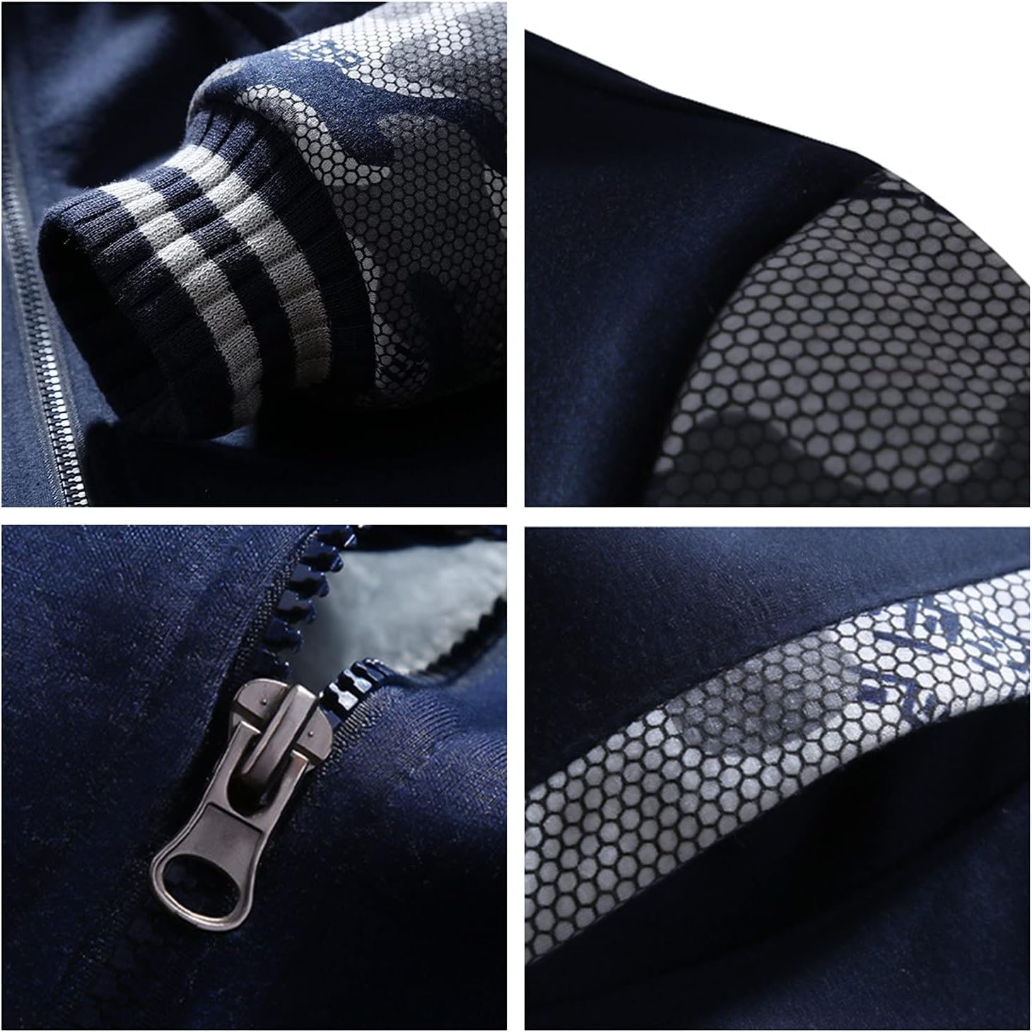 Hoodies for Men, Fleece Lined Sweatshirt, Winter Warm Hooded Jacket with Full Zipper and Drawstring - Image 5