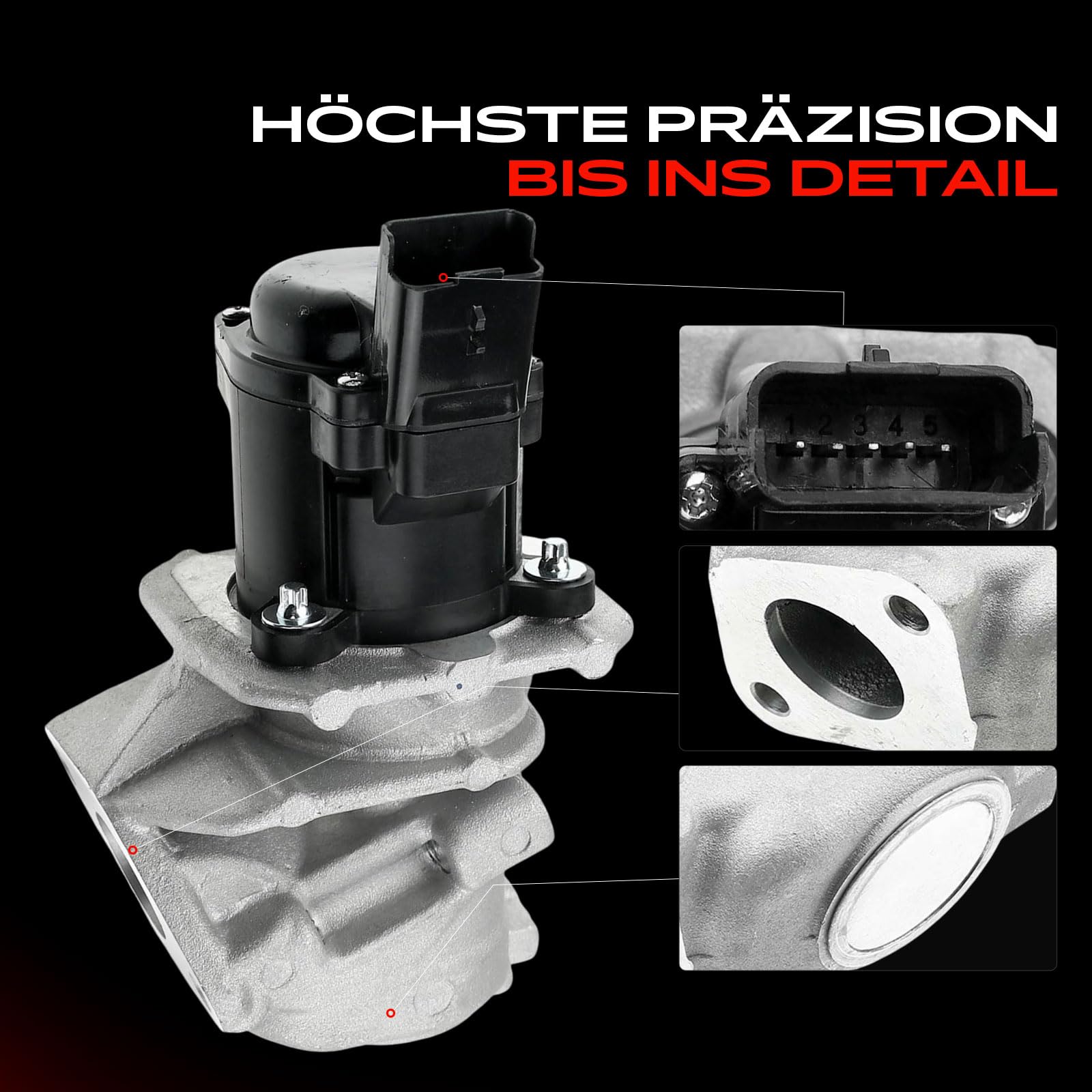 Frankberg AGR-Ventil Abgasrückführung für Berlingo C2 C3 C4 C5 Jumpy Xsara Picasso Scudo C-Max DM2 Fiesta Focus II Fusion 1.6L Diesel 2003-Heute 9672880080
