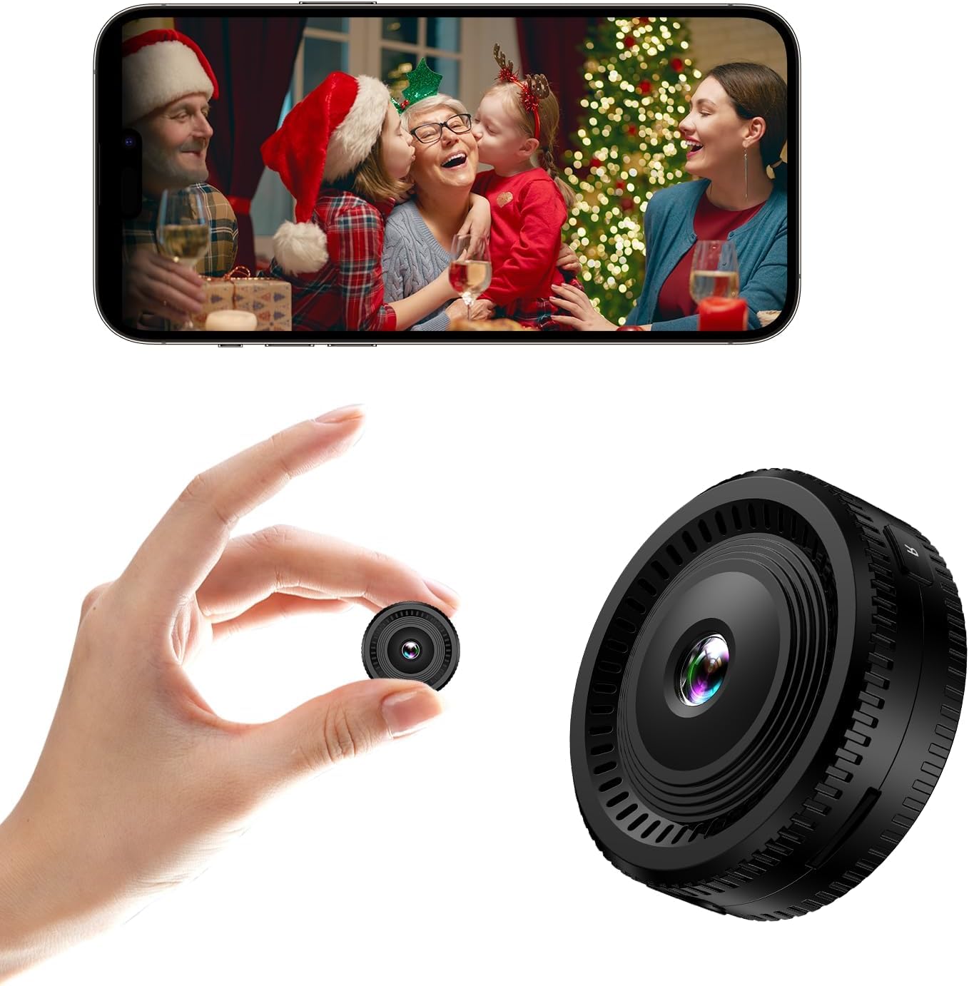 2025 Upgraded 1080P Security Camera Wireless Indoor,Home Camera for Pet/Baby,Suitable for Home Offices, Indoor Camera with Night Vision, for Indoor and Outdoor Safety,Real Time Record Surveillance