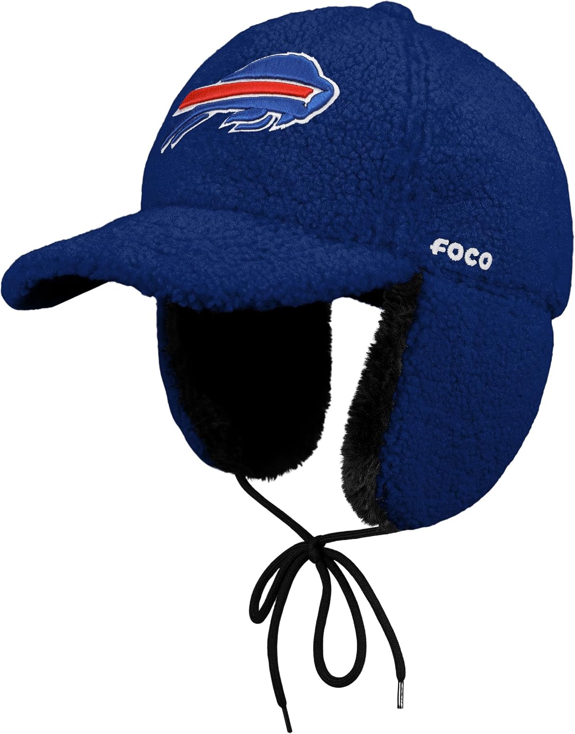FOCO NFL Unisex-Adult NFL Team Logo Sherpa Trapper Novelty Hat Cap