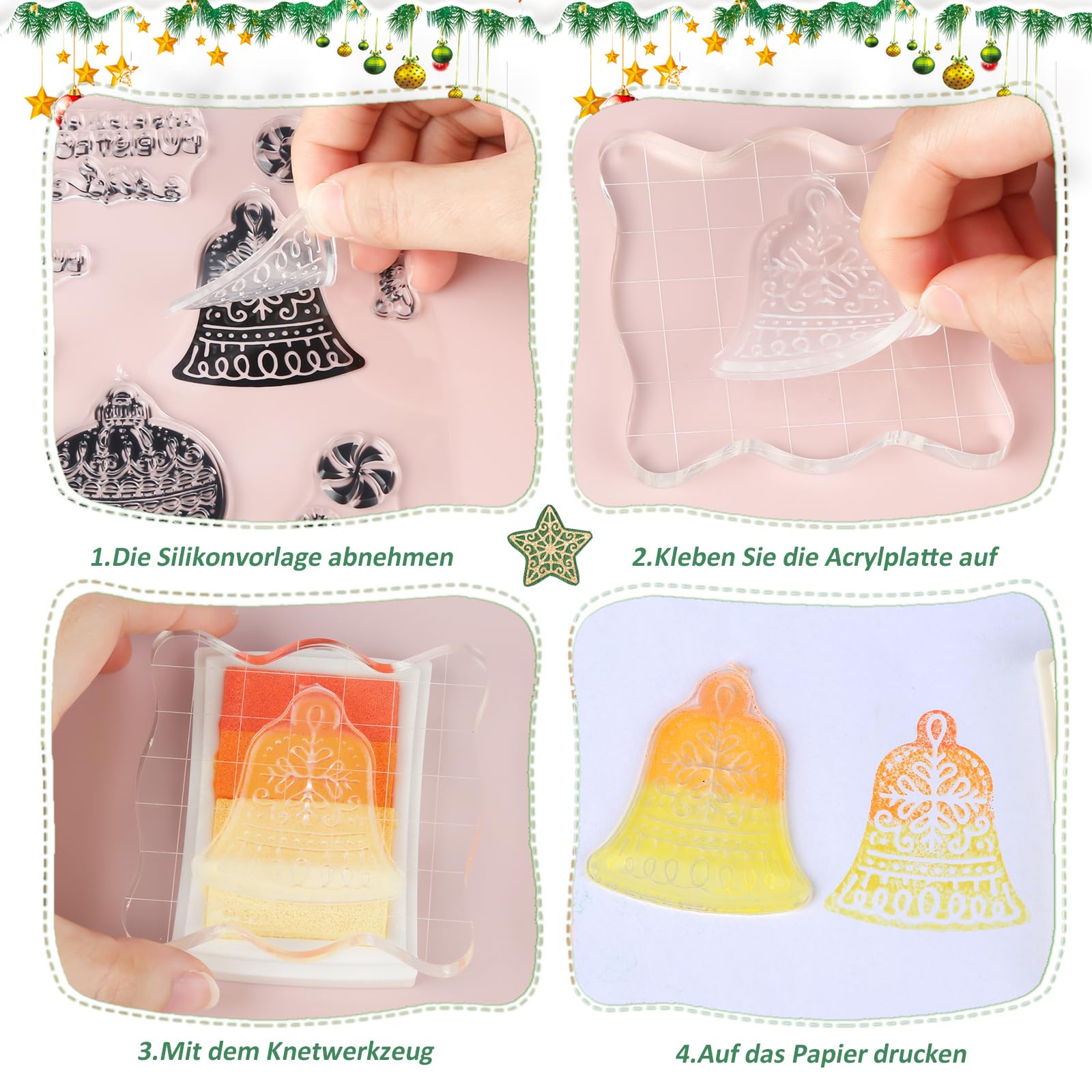 Set Timbri In Silicone E Fustelle In Acciaio Per Scrapbooking - 20 Pezzi, Fai Da Te, Biglietti