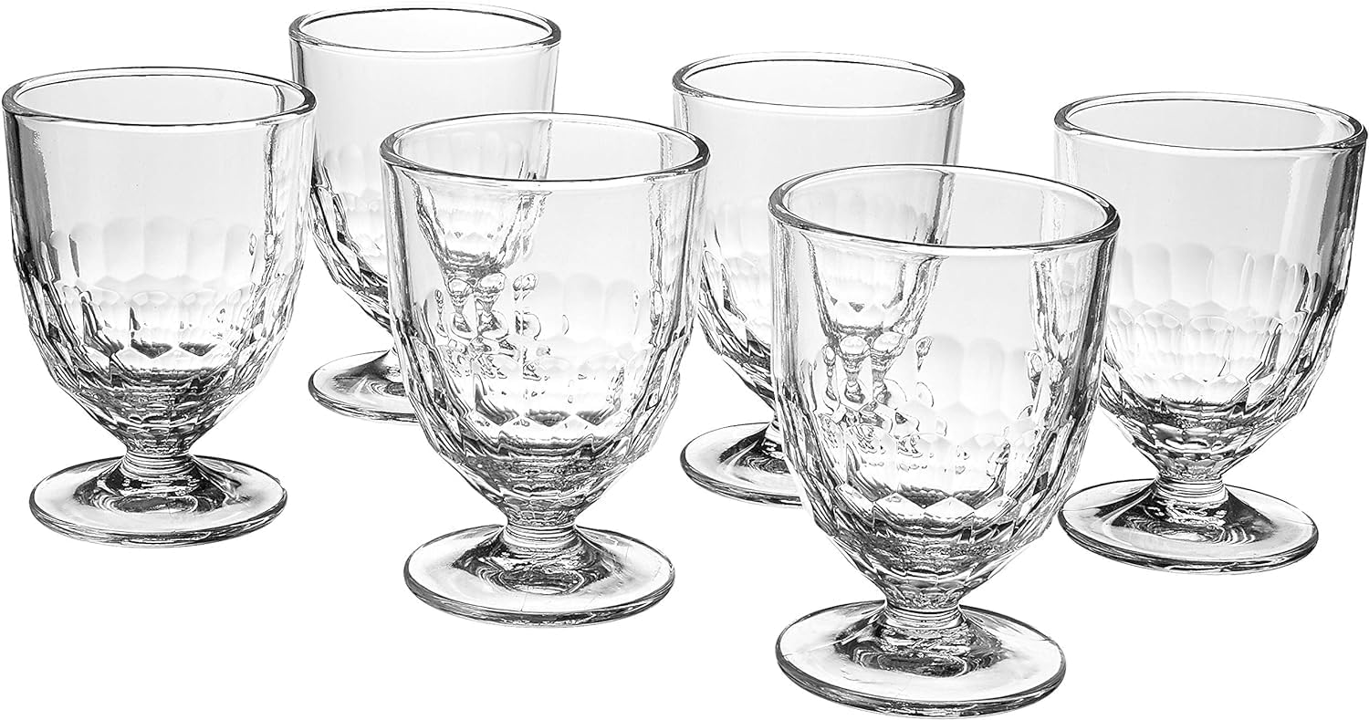 La Rochere Artois Wine Glass Set of 6 – Modern Drinking Glasses Set for Any Occasion – Upgrade Your Glassware with Our Dishwasher Safe Wine Glasses (8 oz)