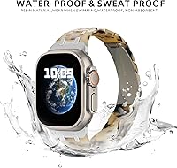 Vista 2 de Bands Compatible Apple Watch Ultra Band 42-49mm, Soft Silicone Waterproof Bands