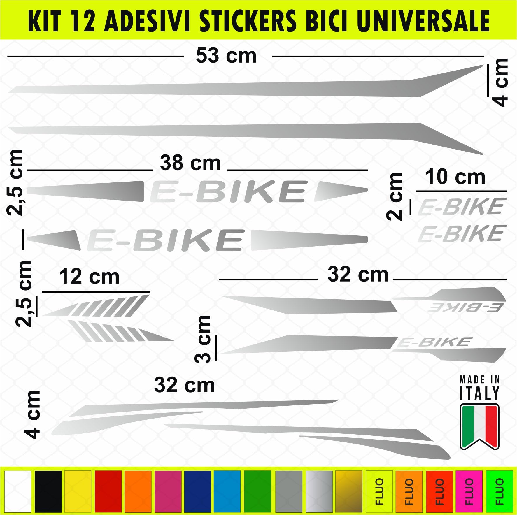 Set 3 Adesivi E-Bike Classe 2 – Decal 750W 20MPH Per Telaio Bici Elettrica (Nero)